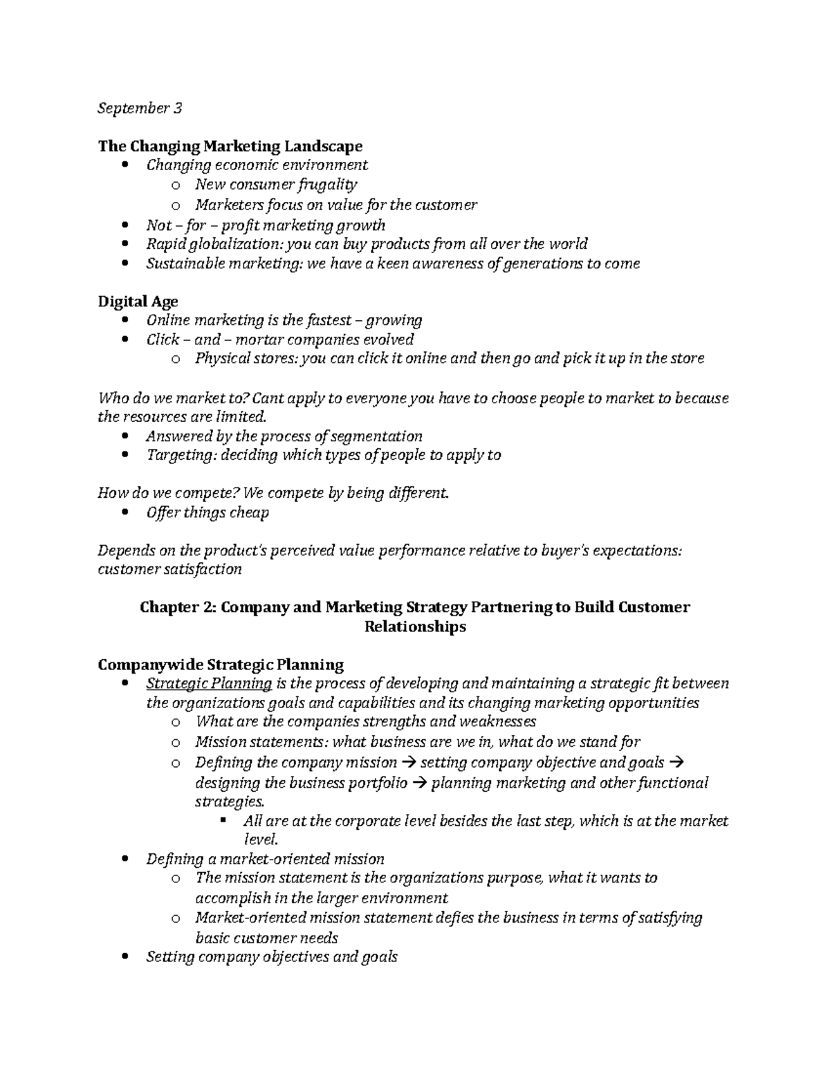 Sept 3 MAR - Notes For Ualbany Class - September 3 The Changing ...