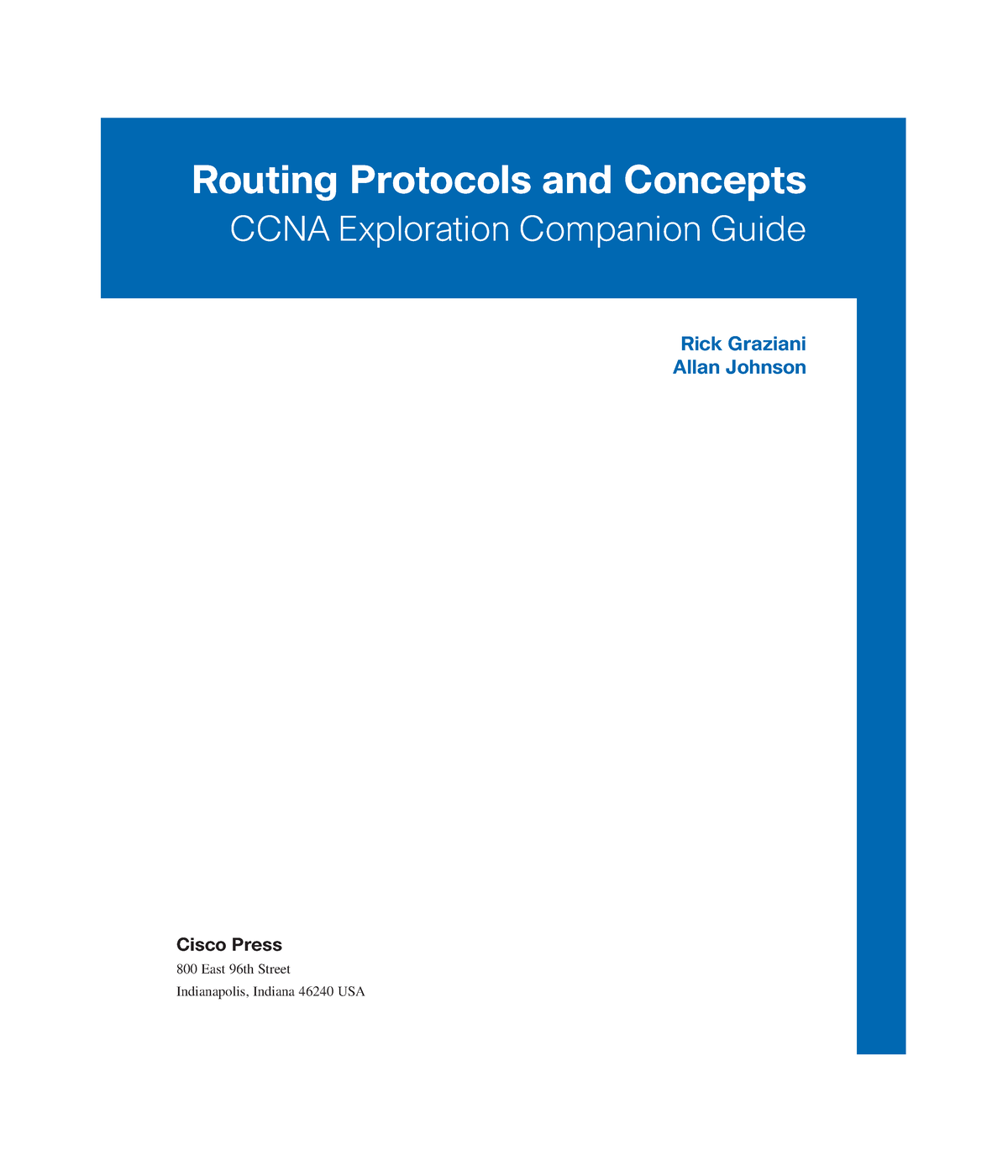 Routing Protocols And Concepts CCNA Exploration Companion Guide ...