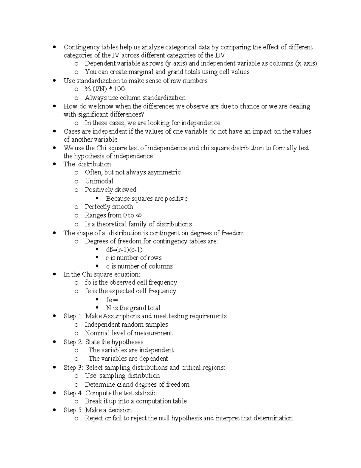 Contingency Table Analysis and Chi Square - Contingency tables help us ...