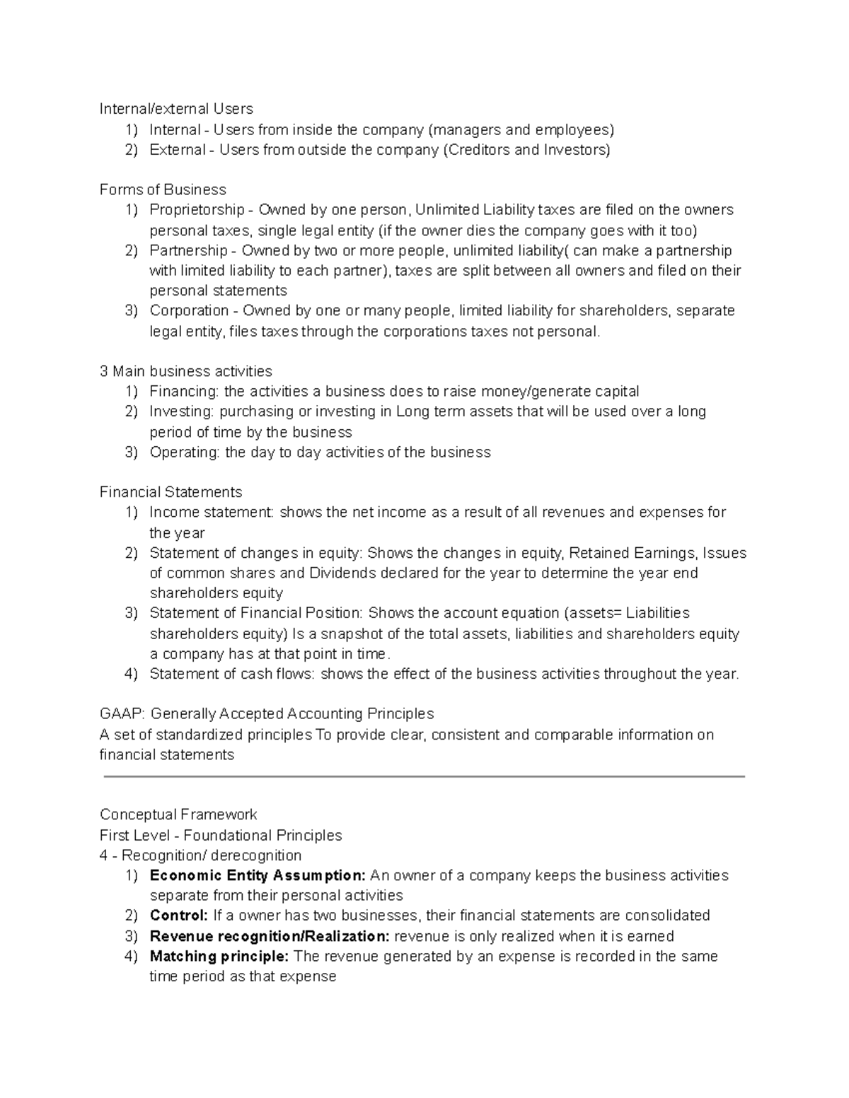 Mos 1023 notes - Internal/external Users 1) Internal - Users from ...