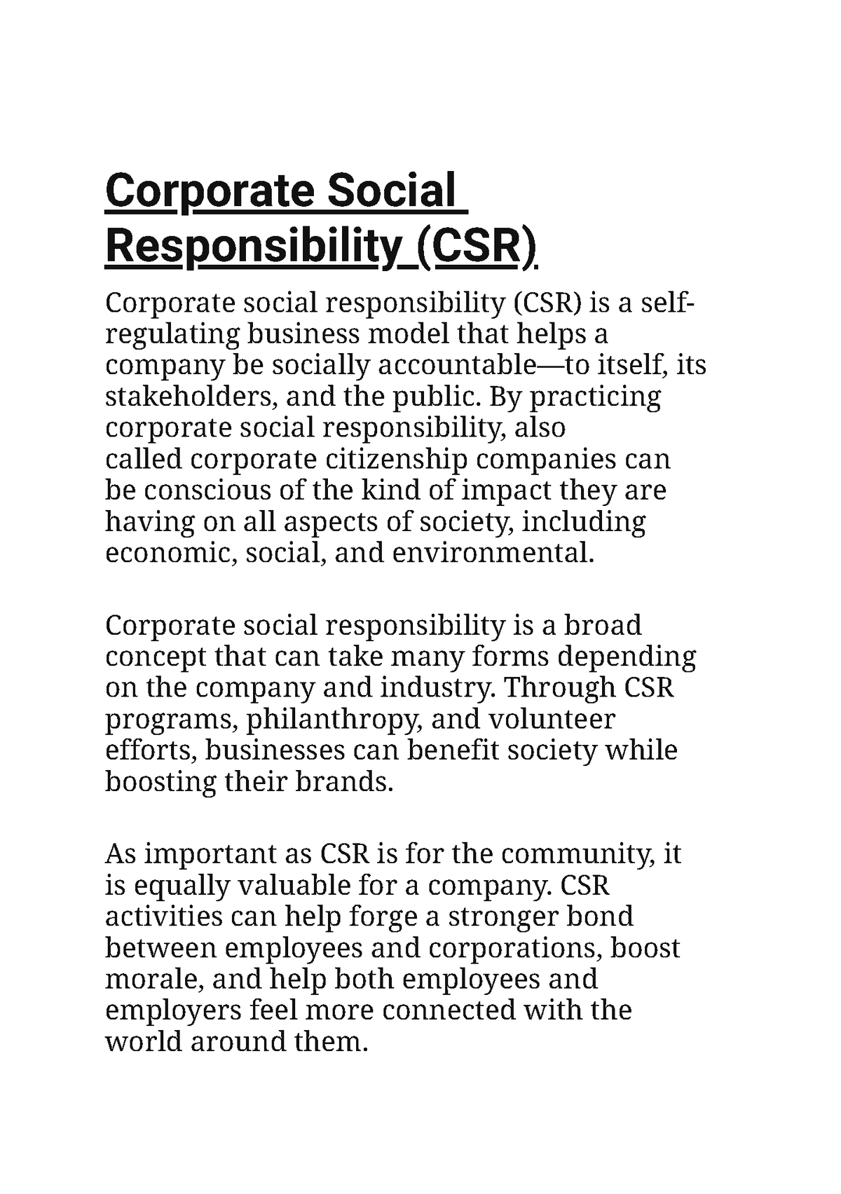 research paper about corporate social responsibility