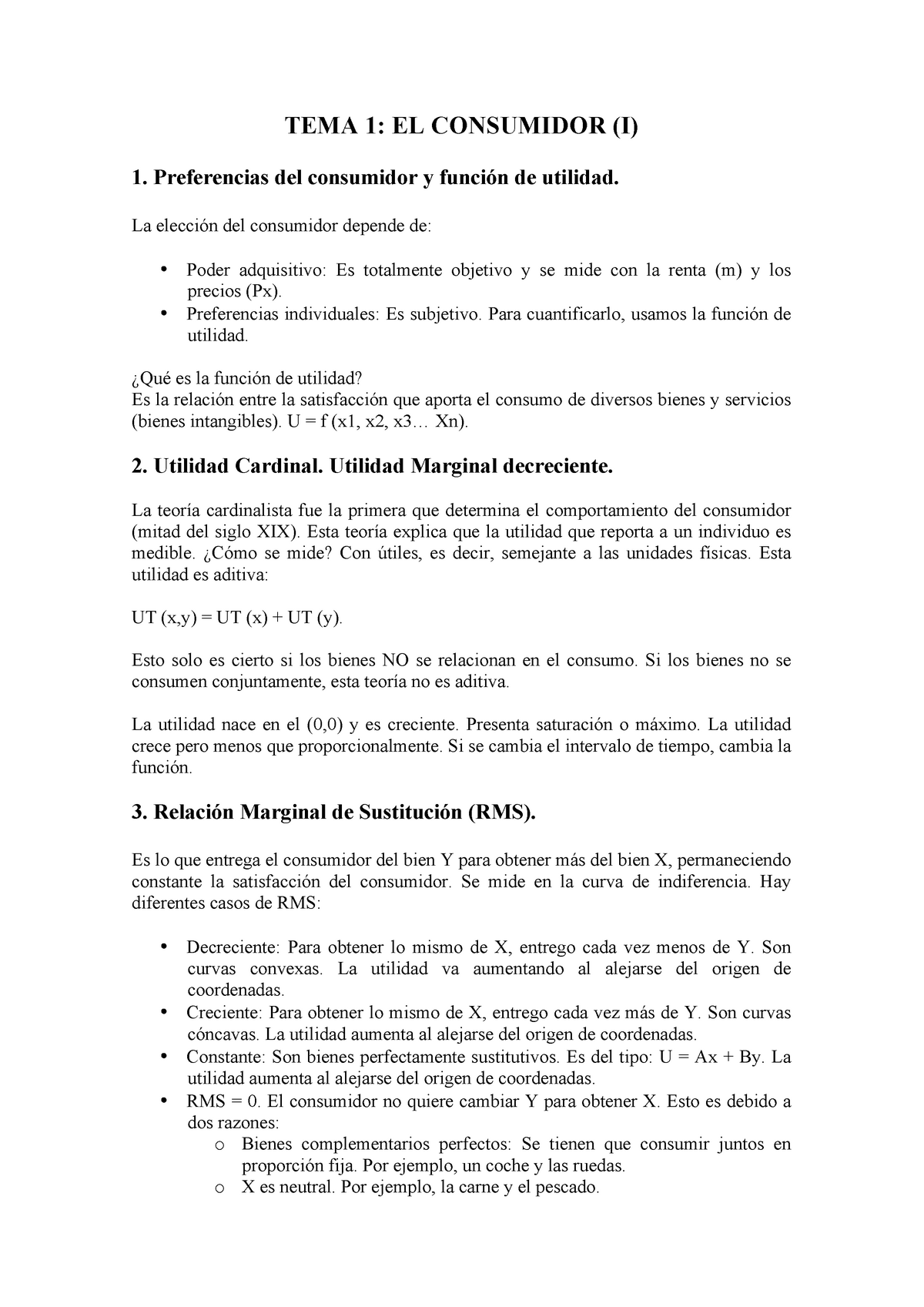 Microeconomia I Apuntes Completos Temas 1 5 Studocu