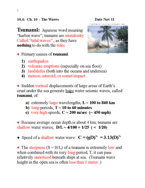 November 11 Notes From Ualbany Class Aatm 107 The Oceans Studocu