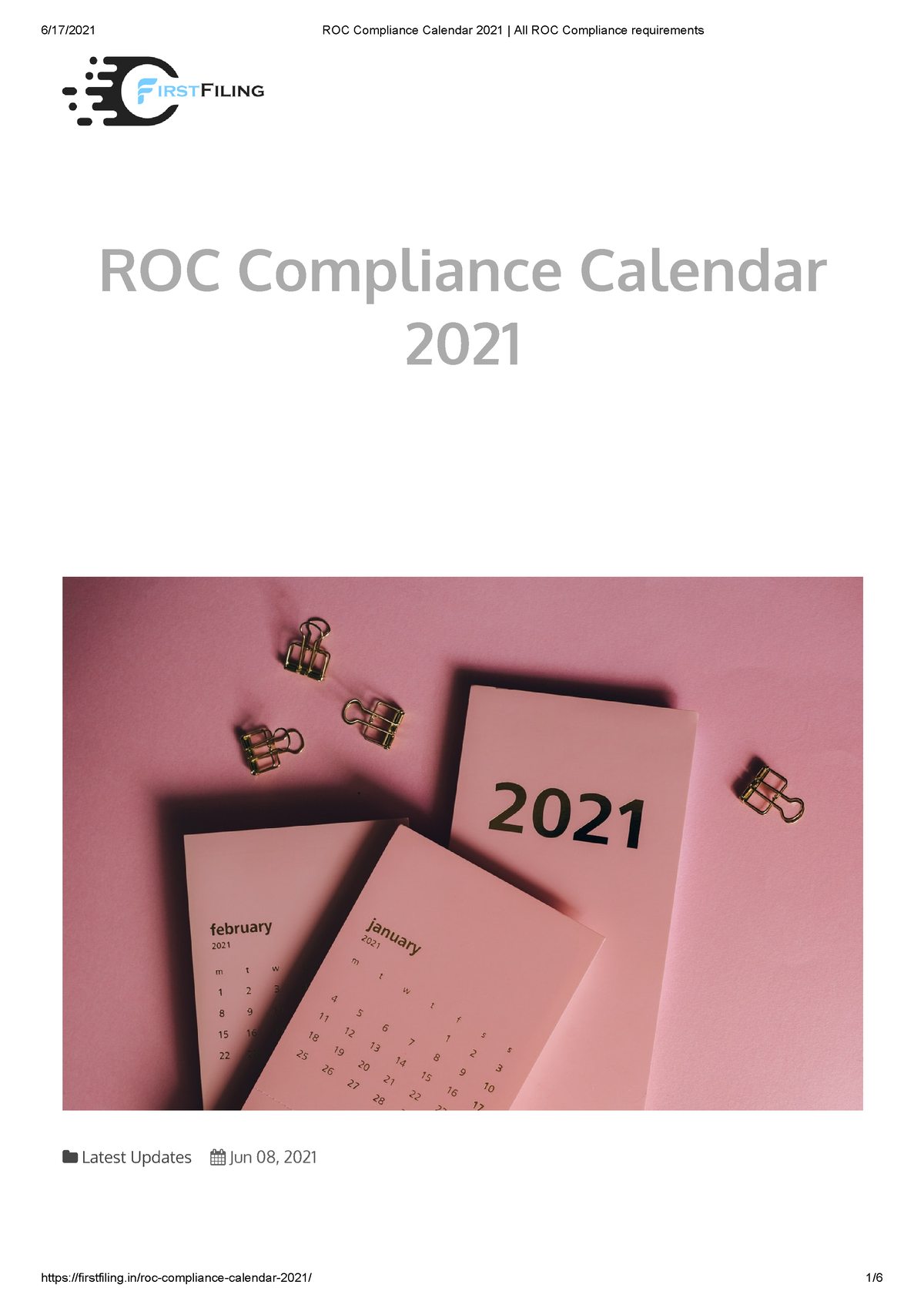 ROC Compliance Calendar 2021 All ROC Compliance requirements ROC