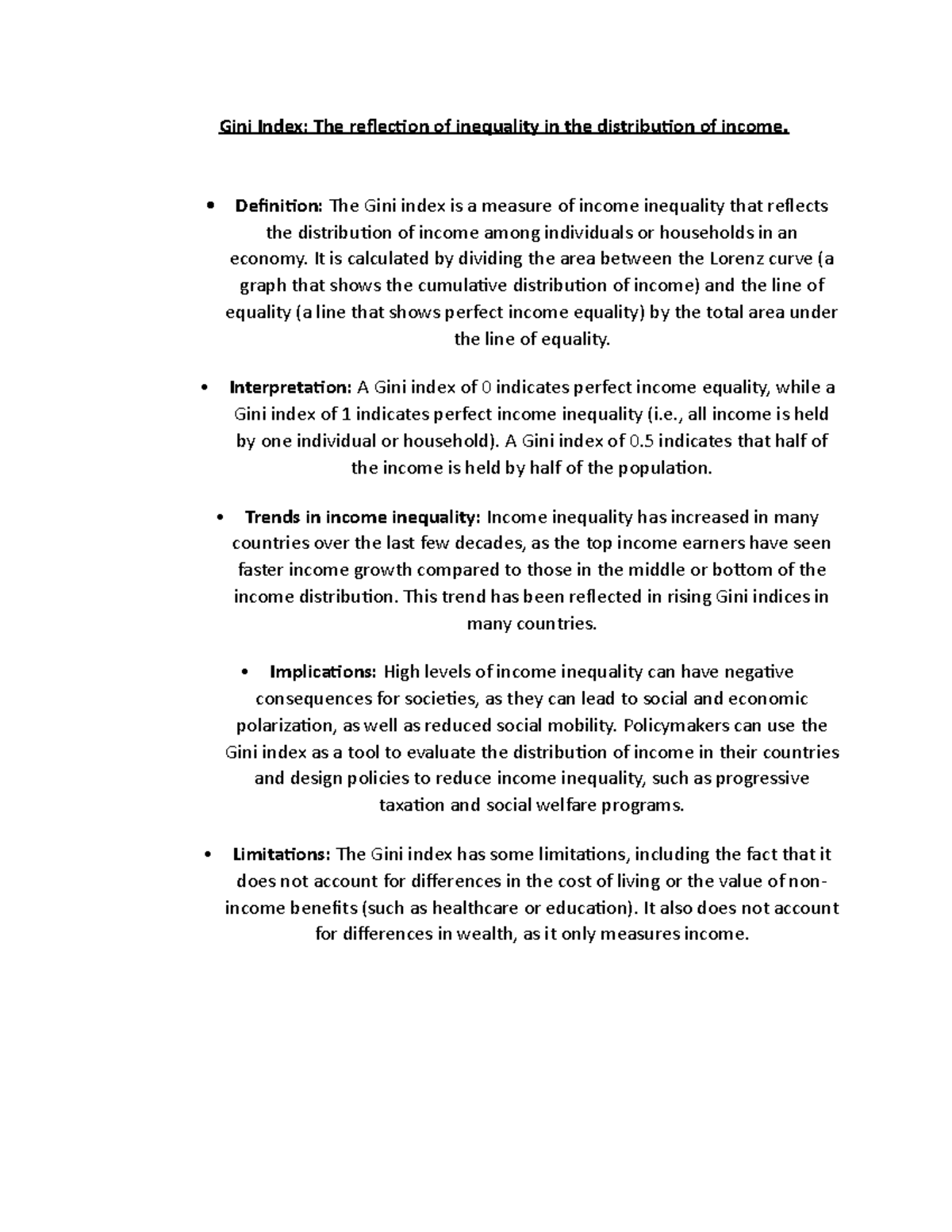Document 88 - Gini Index: The reflection of inequality in the ...