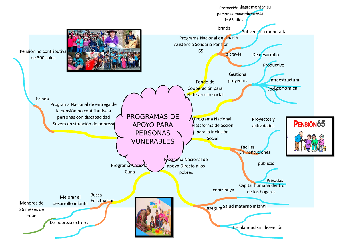 Mapa Mental De Programas De Apoyo - Subvención Monetaria Incrementar Su ...