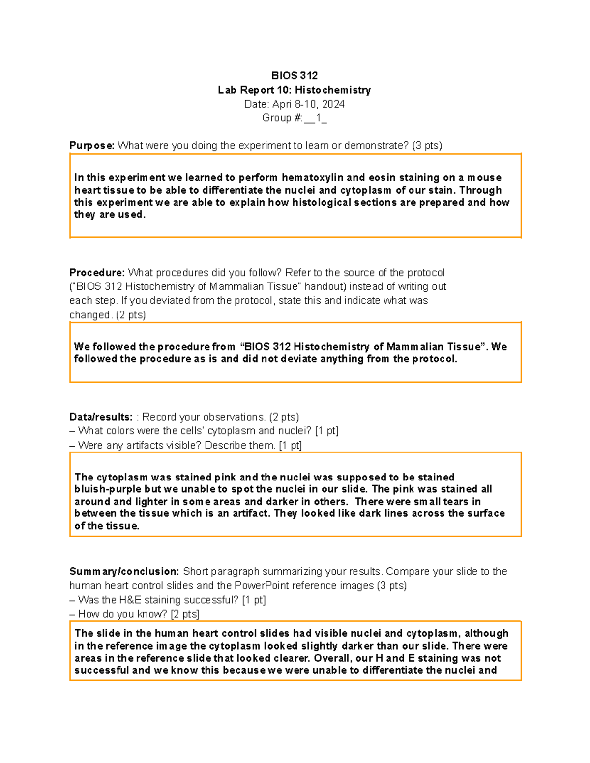 Lab Report 10 Template - BIOS 312 Lab Report 10: Histochemistry Date ...