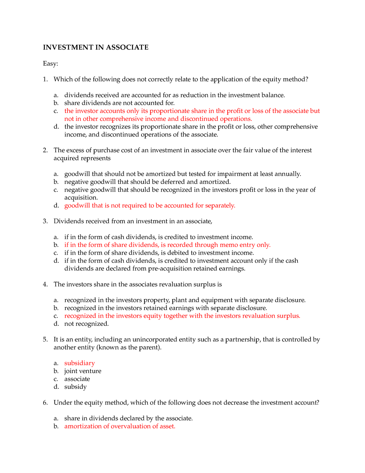 11-just-investment-in-associate-easy-which-of-the-following-does