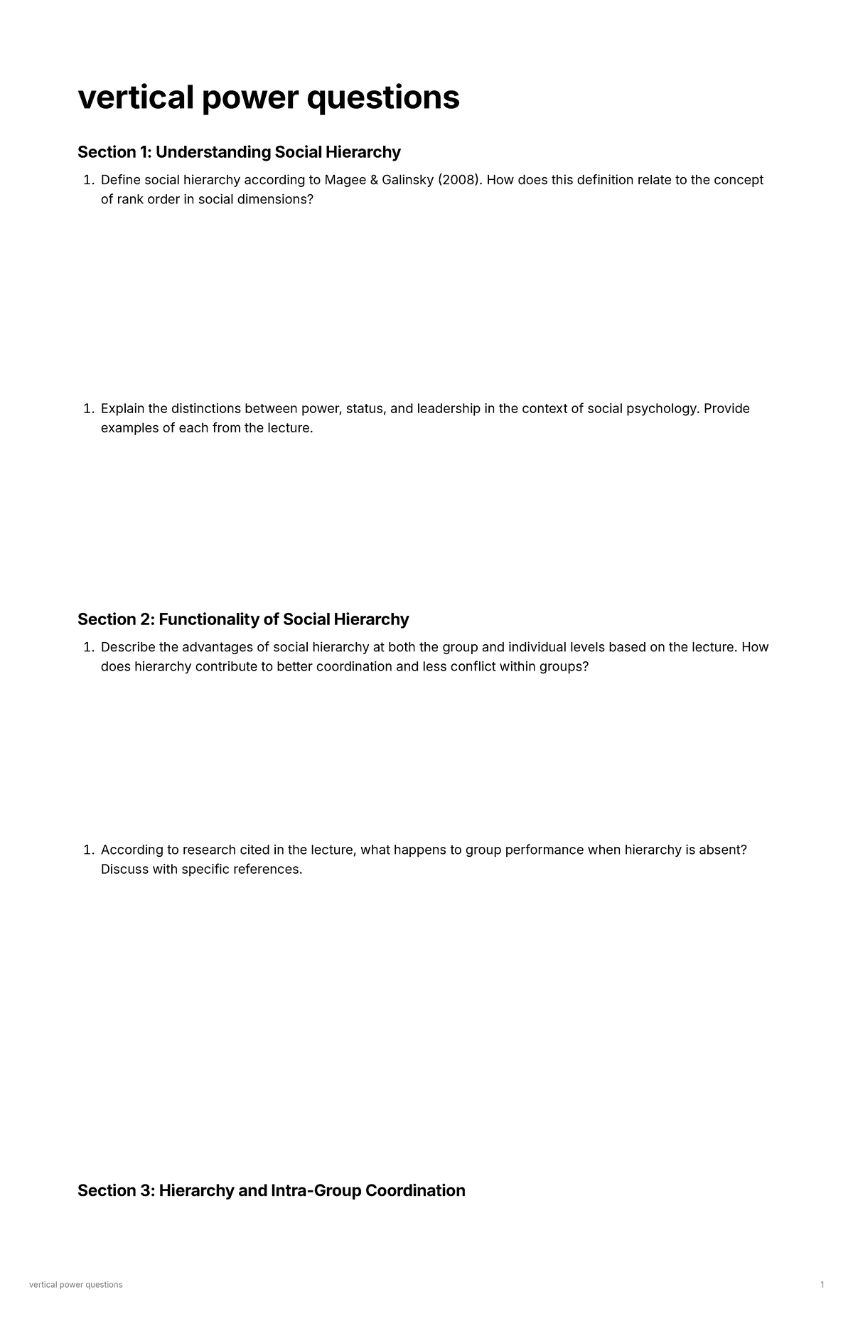 Vertical power questions - vertical power questions Section 1 ...