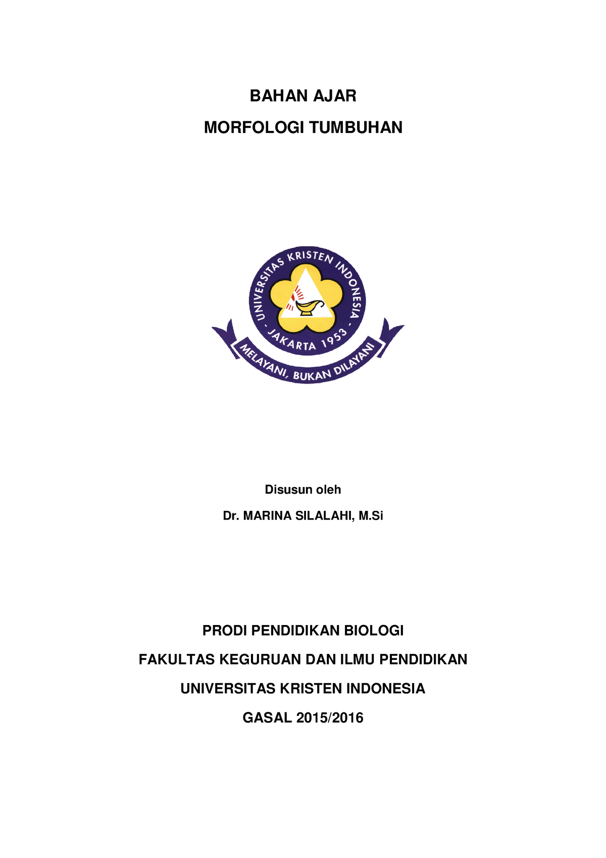 Morfologi Tumbuhan - Biologi - BAHAN AJAR MORFOLOGI TUMBUHAN Disusun ...