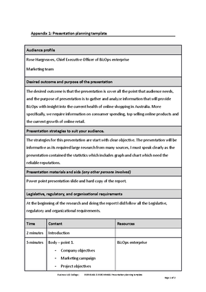 Appendix 2. Sample feedback questionnaire - Appendix 2: Feedback ...