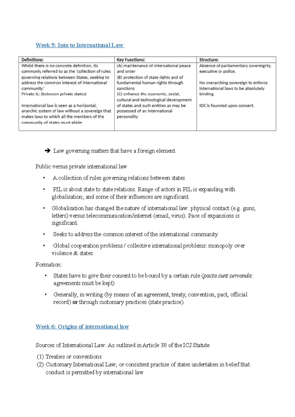 Global Law Exam Notes - Warning: TT: more functions defined than ...