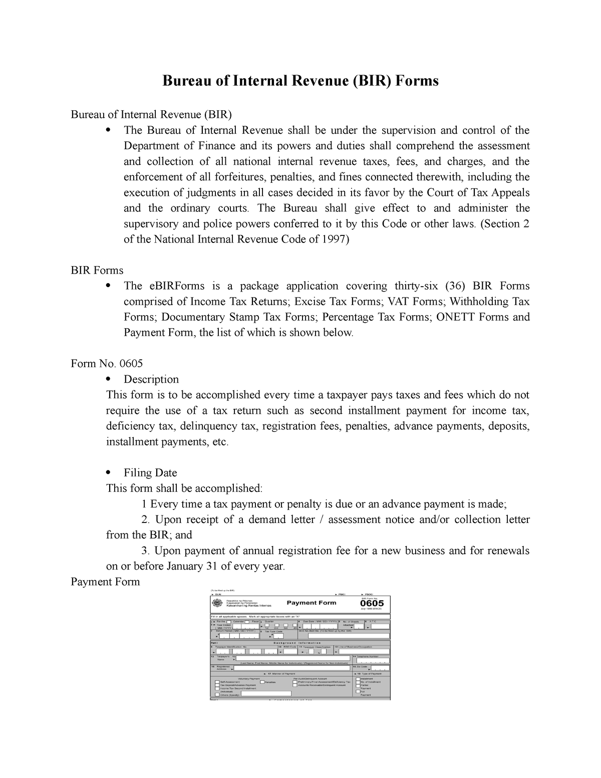 TAXN- Requirements - Learning Materials - Bureau Of Internal Revenue ...