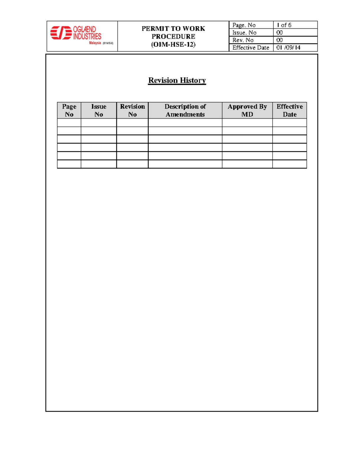 A2- Permit To Work Procedure - PERMIT TO WORK PROCEDURE (OIM-HSE-12 ...