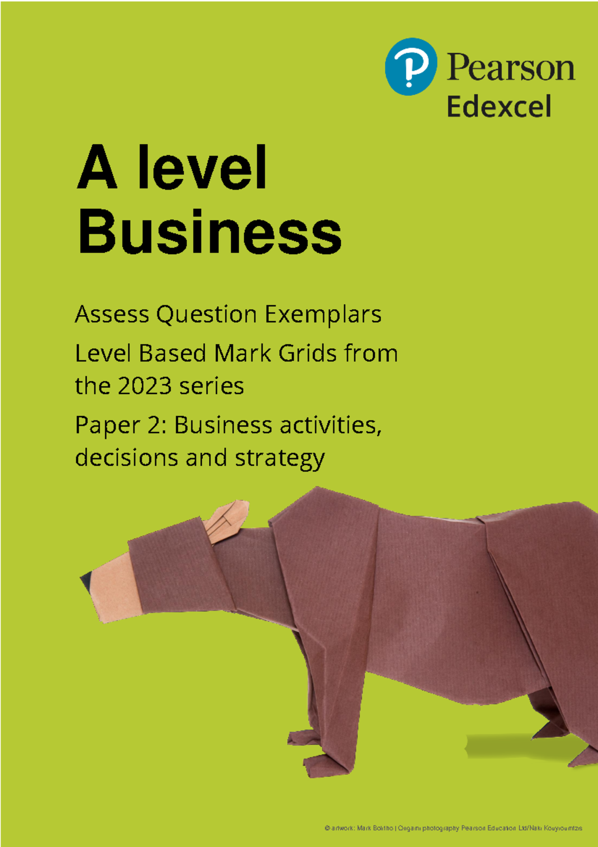 Pearsonedexcel Alevel Business 2023 Markgridexemplars Paper 2 A Level Business Artwork Mark Pearsonedexcel Alevel Business 2023 Markgridexemplars Paper 2 A Level Business Artwork Mark