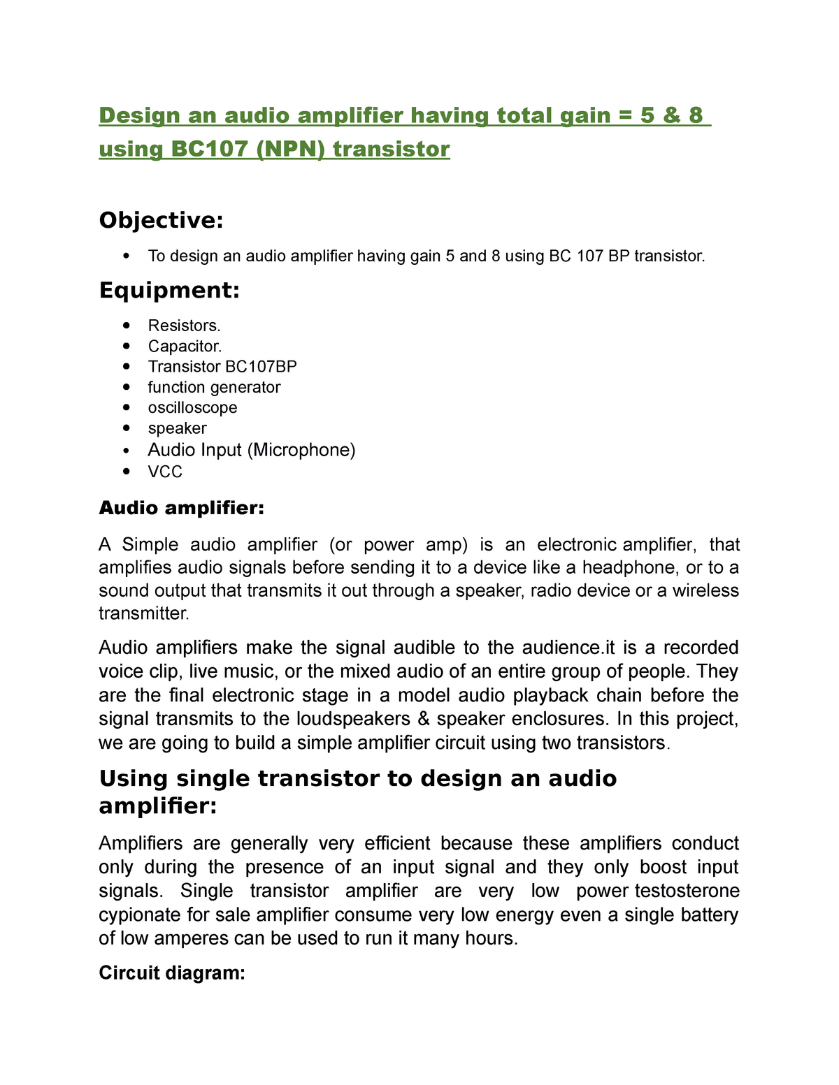 literature review on amplifiers