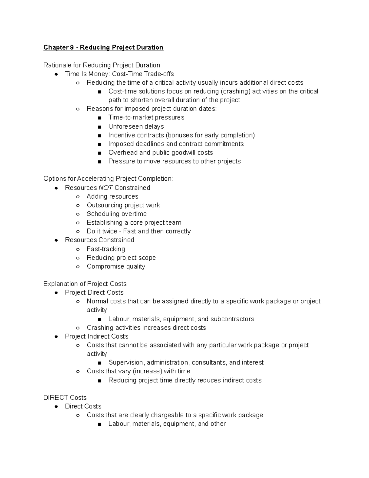 chapter-9-reducing-project-duration-chapter-9-reducing-project