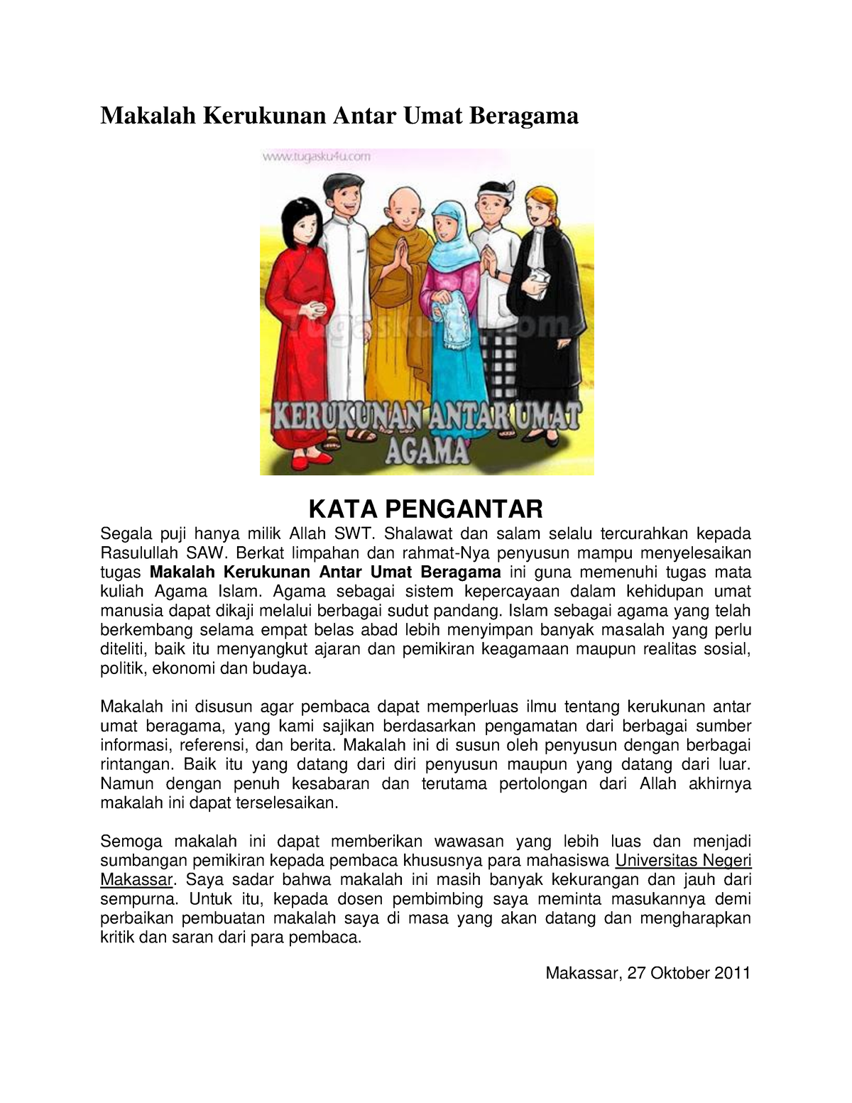 220747911 Makalah Kerukunan Antar Umat Beragama - Makalah Kerukunan ...