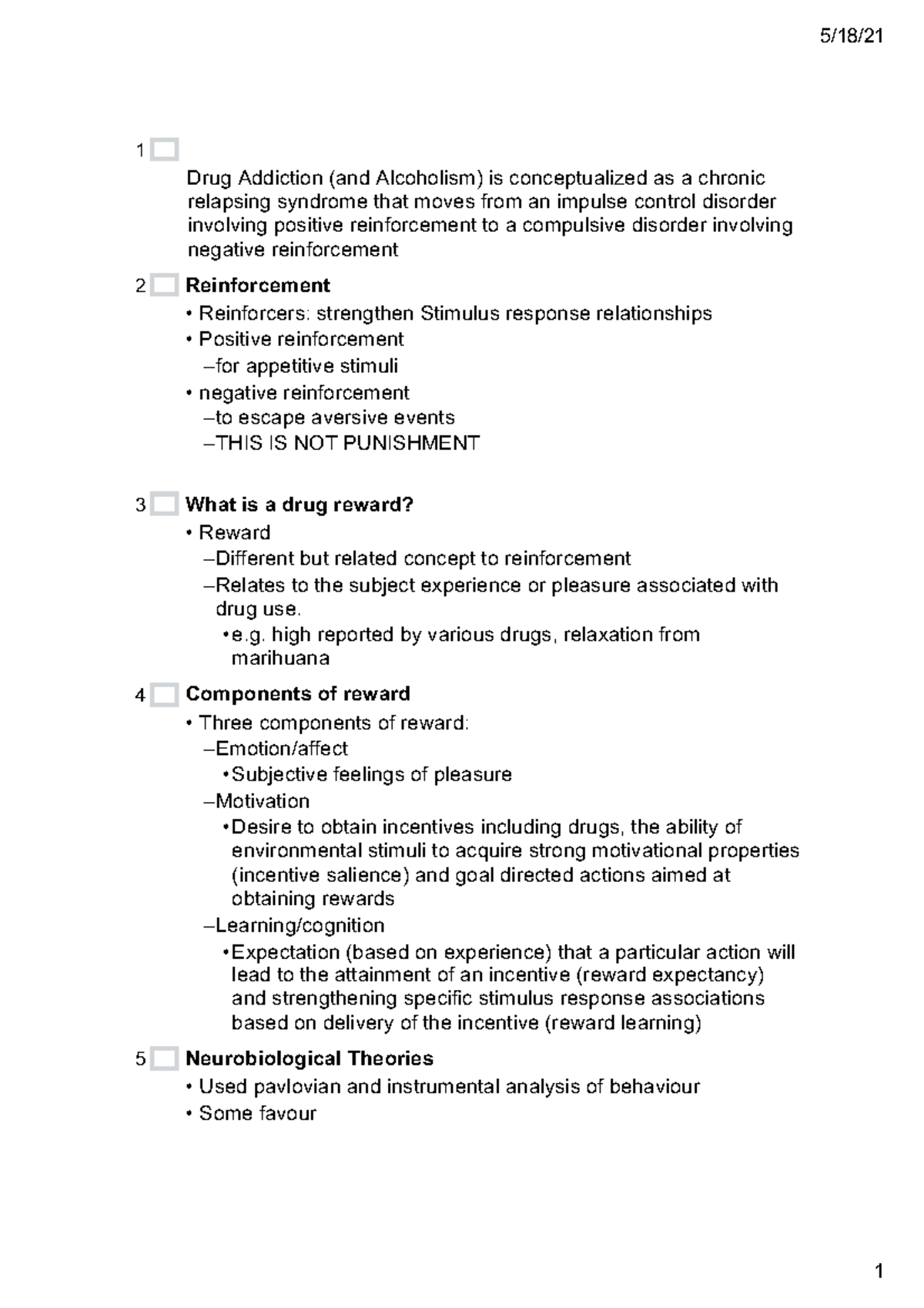 Theories Of Drug Addiction 5 18 1 Drug Addiction and Alcoholism Is