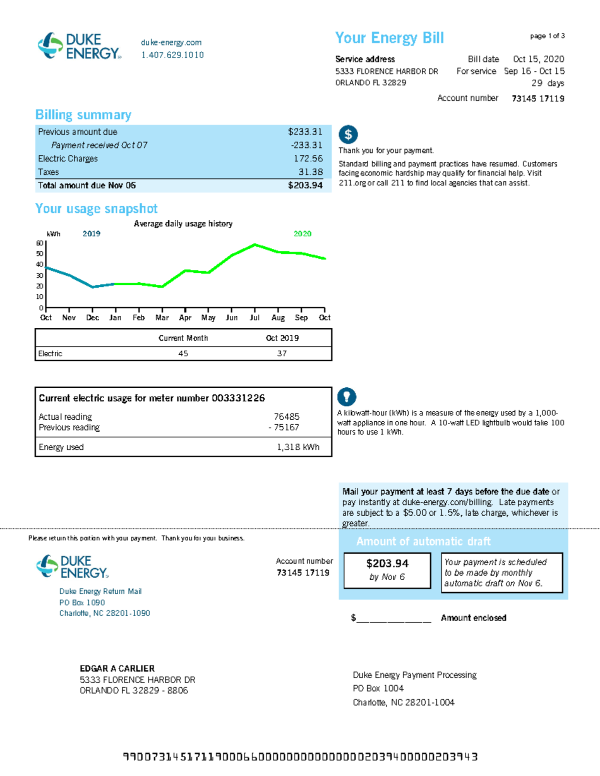 Utility Bills-USA-Florida-Duke Energy Bill PDF - page 1 of 3 duke ...