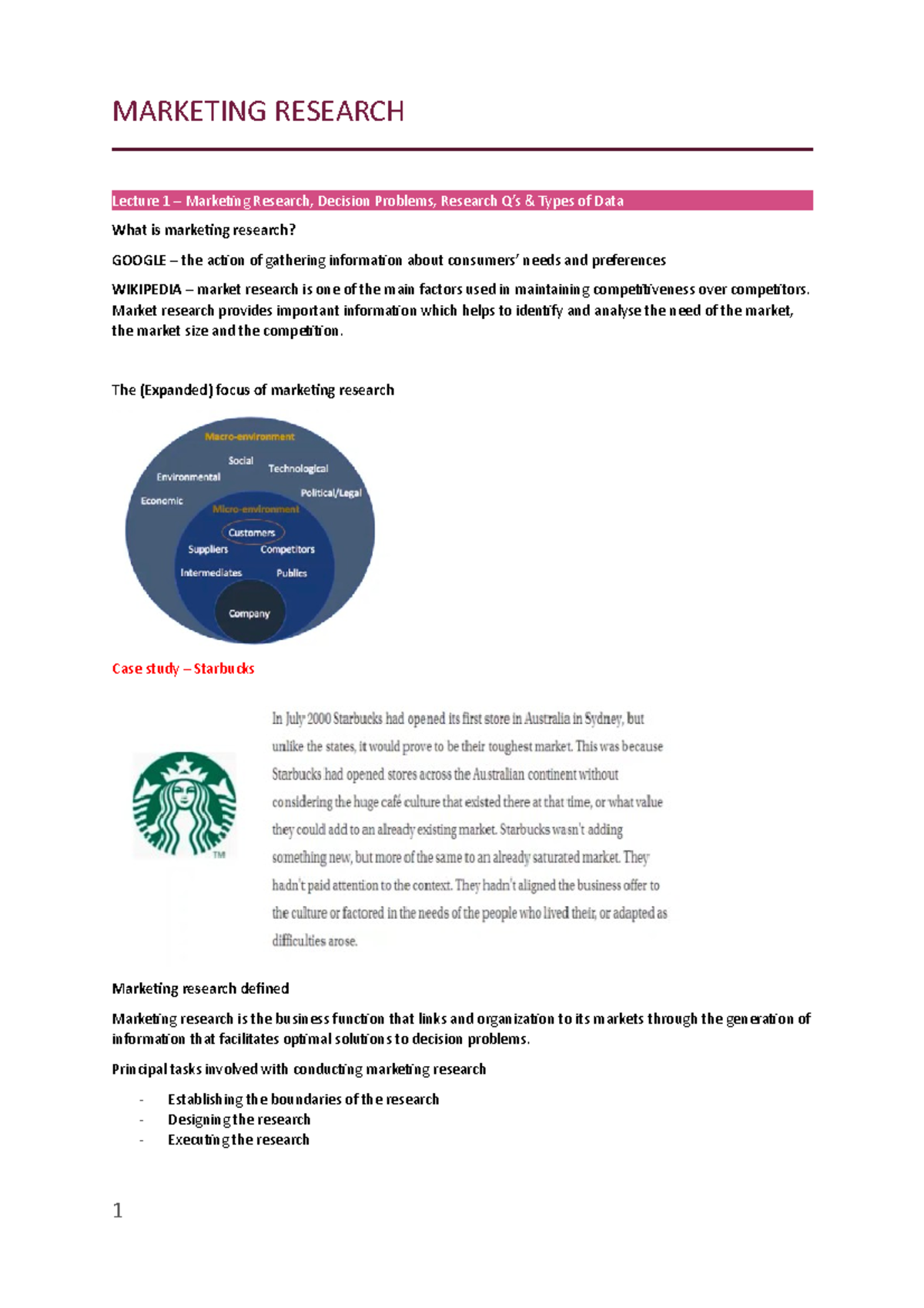 Marketing Research - Market research provides important information ...