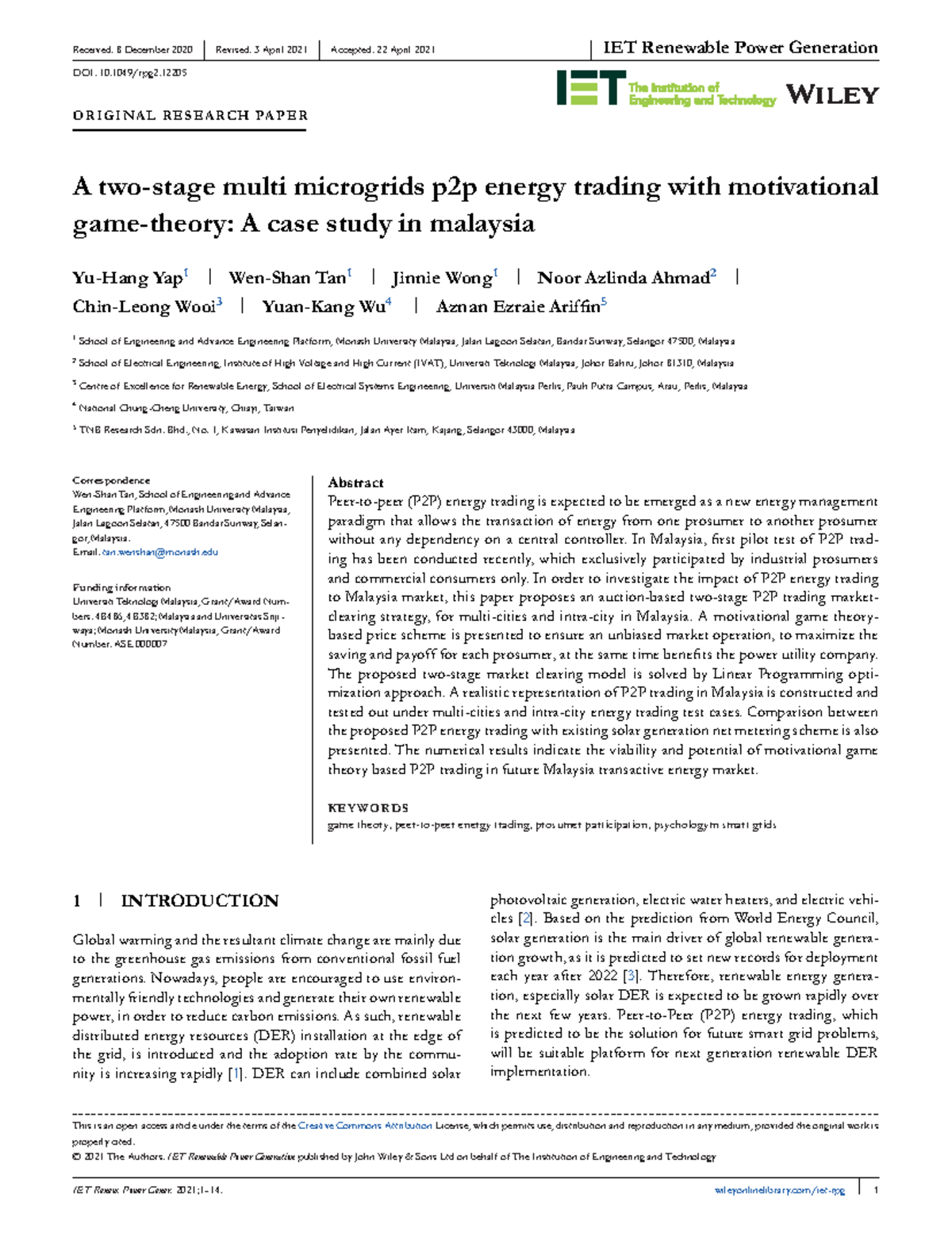 A two-stage multi microgrids p2p energy trading with motivational game ...