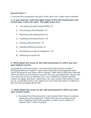 Journal Entry 16 - Journal Entry 16 Write and complete the following ...