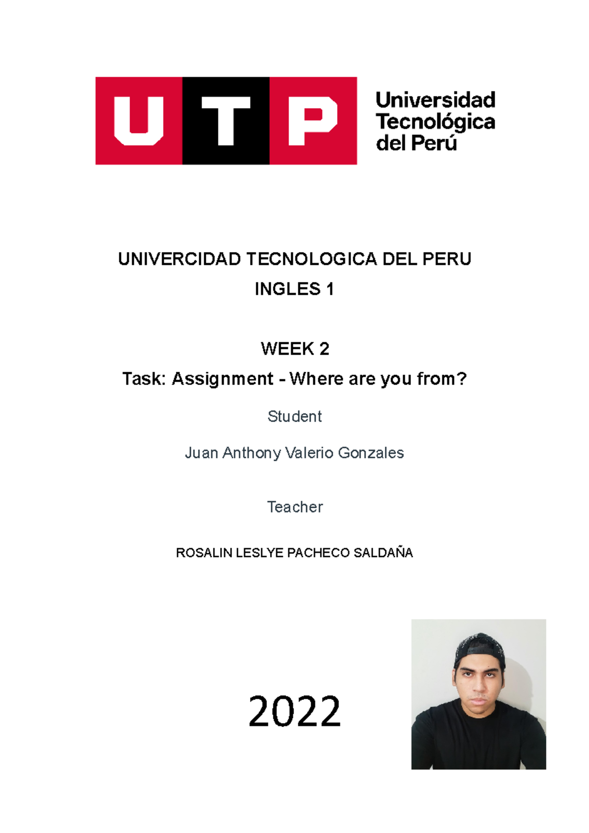 Week 2 - Ingles - UTP - Studocu