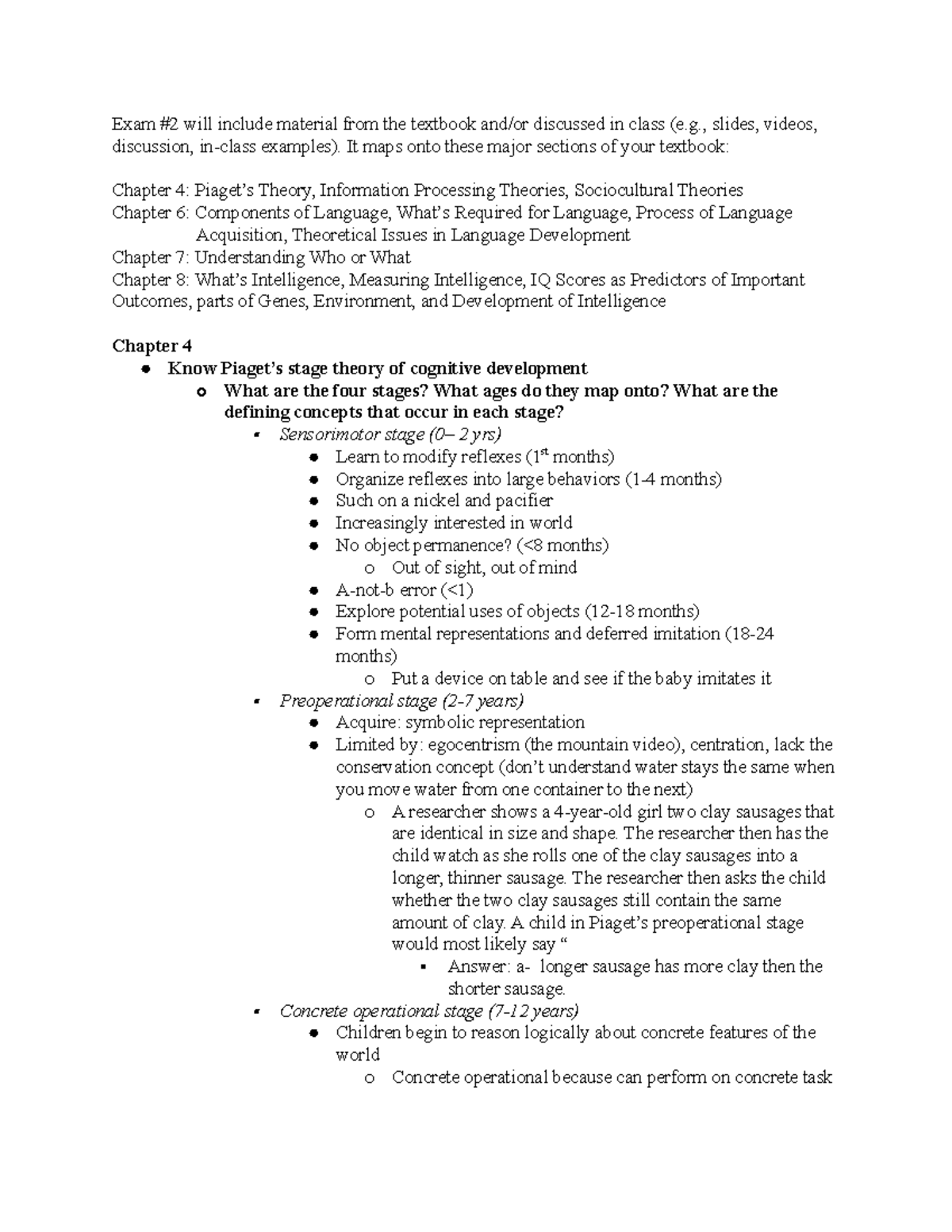 Exam #2 Study Guide PSY335 - Exam #2 will include material from the ...