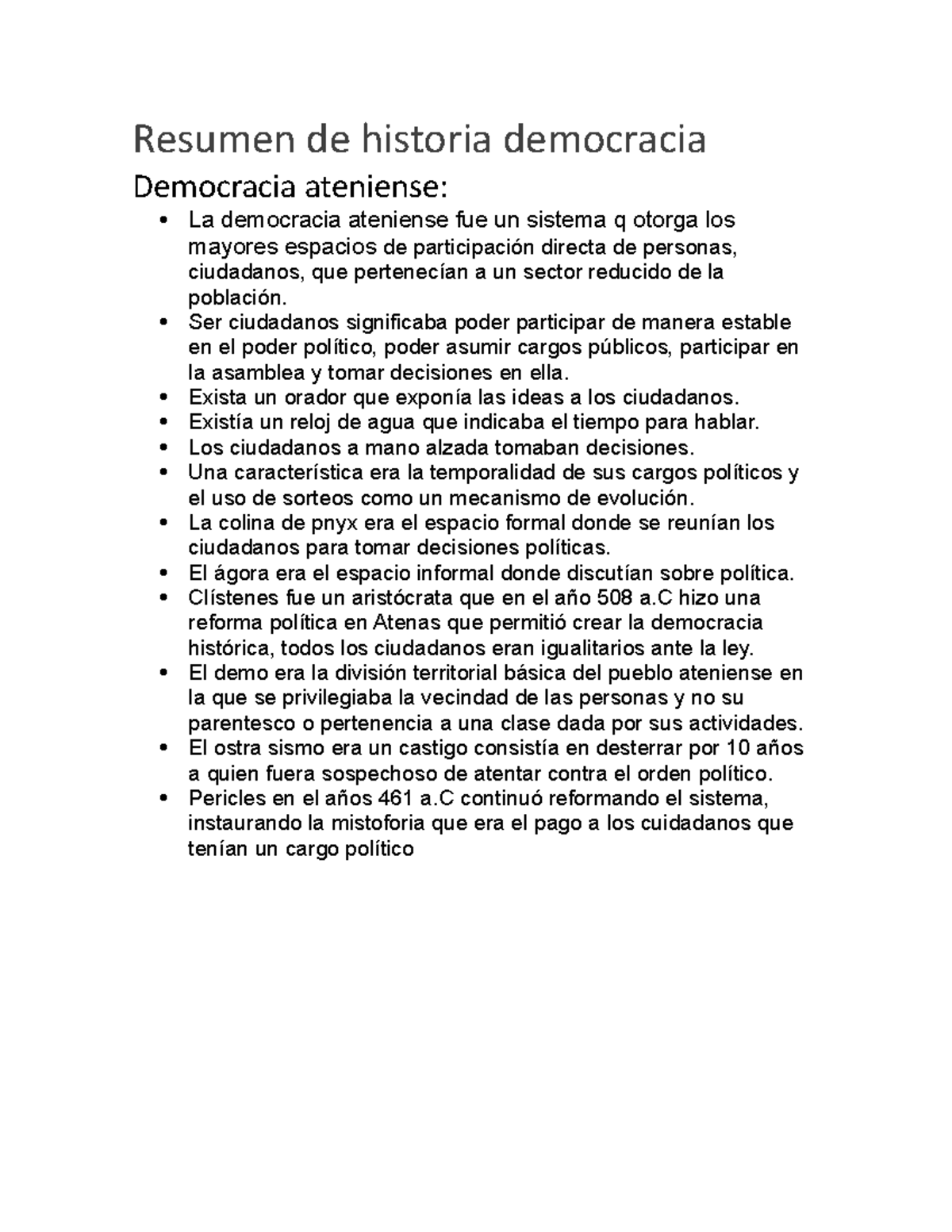 Resumen de historia democracia - Resumen de historia democracia ...