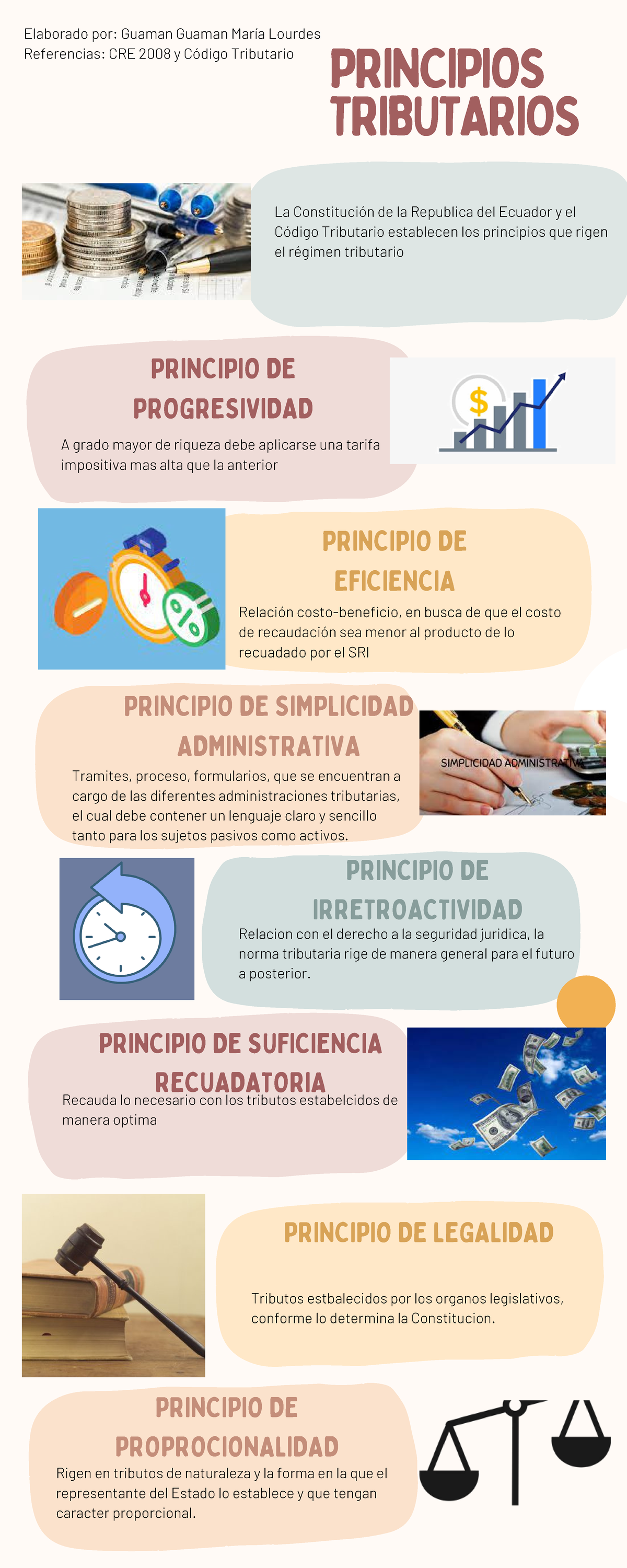 Infografía Principios Tributarios Tributos Estbalecidos Por Los