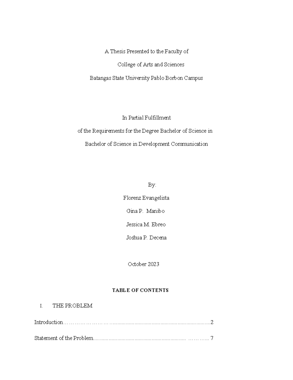 CHAP-1 FLO - A Thesis Presented to the Faculty of College of Arts and ...