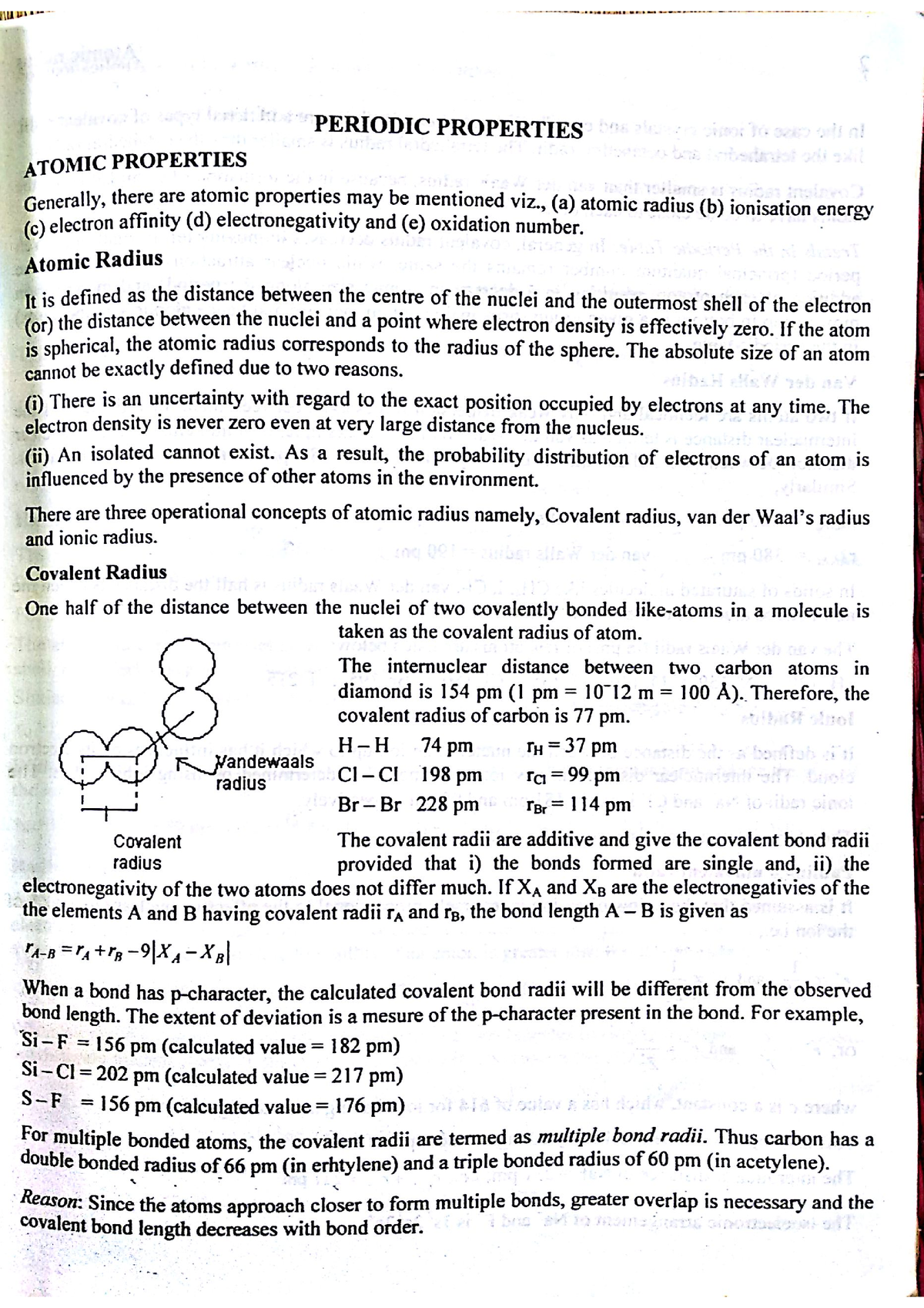 Periodic Properties- Unit 1 - Chemistry - Studocu