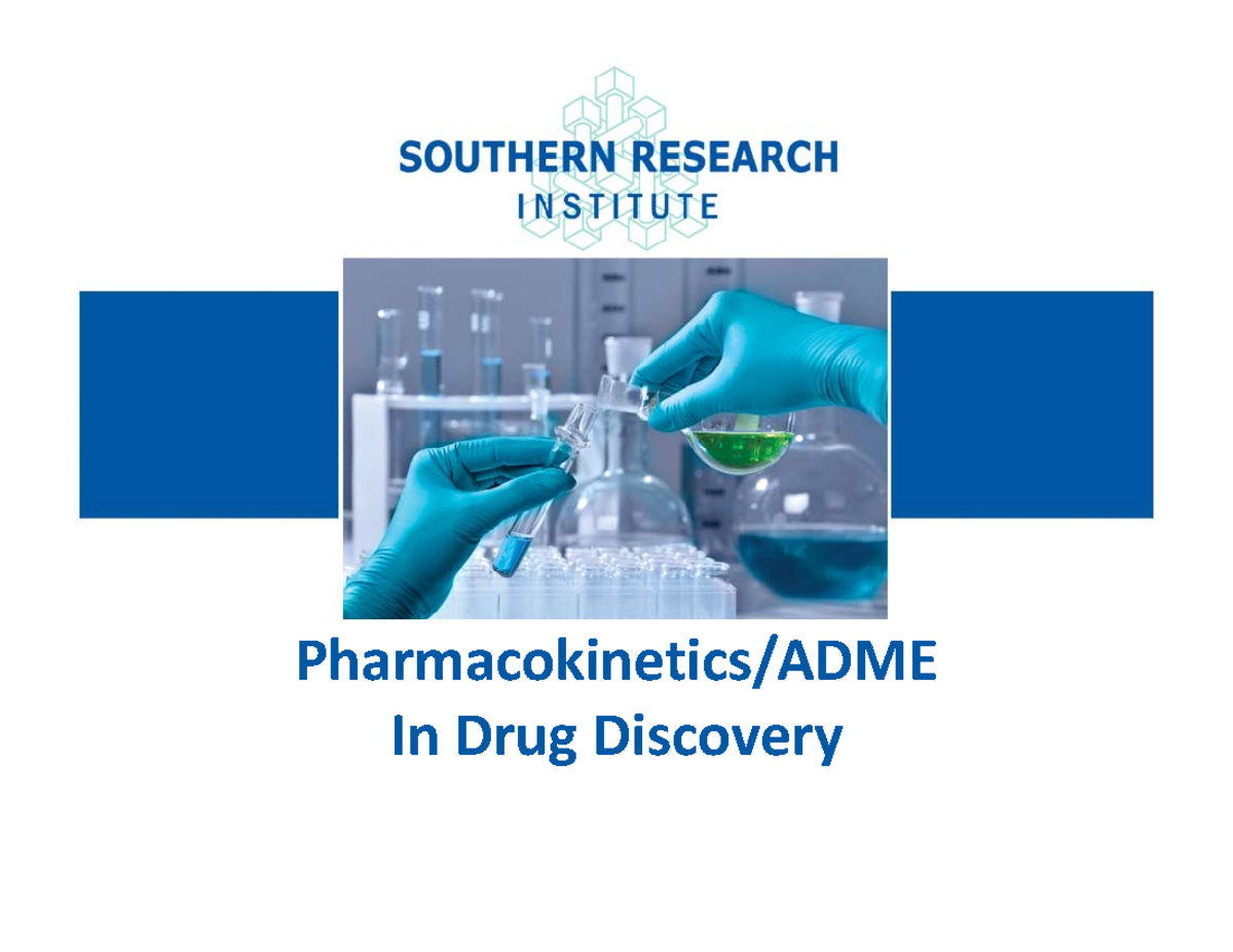 Phartmacokinetics IN DRUG Discovery - Pharmacokinetics ...