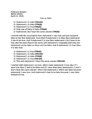 Exam 1 - exam 1 - Problem Solving, MATH 1020-Q1 Exam 1 Name: Kevens