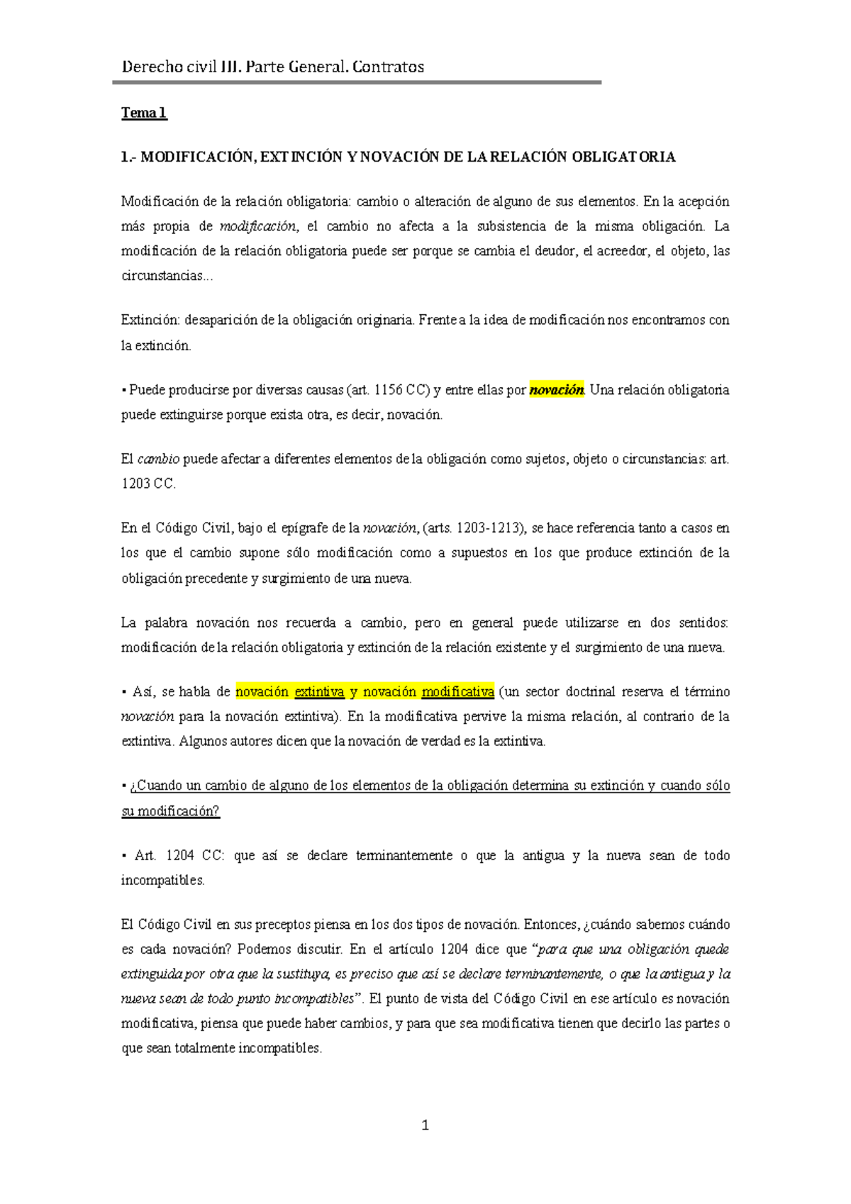 Apuntes Parte General Contratos Derecho Civil Parte General Contratos Tema Y De La