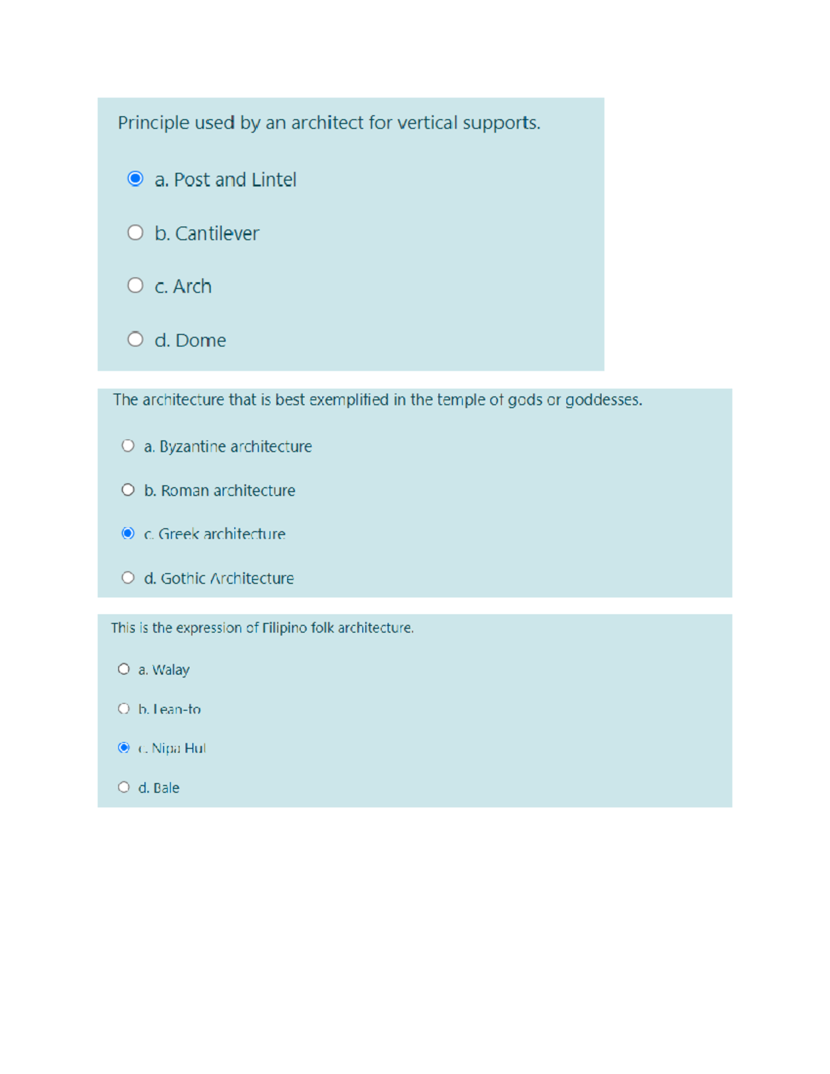 Quiz 7 Art Appreciation Studocu