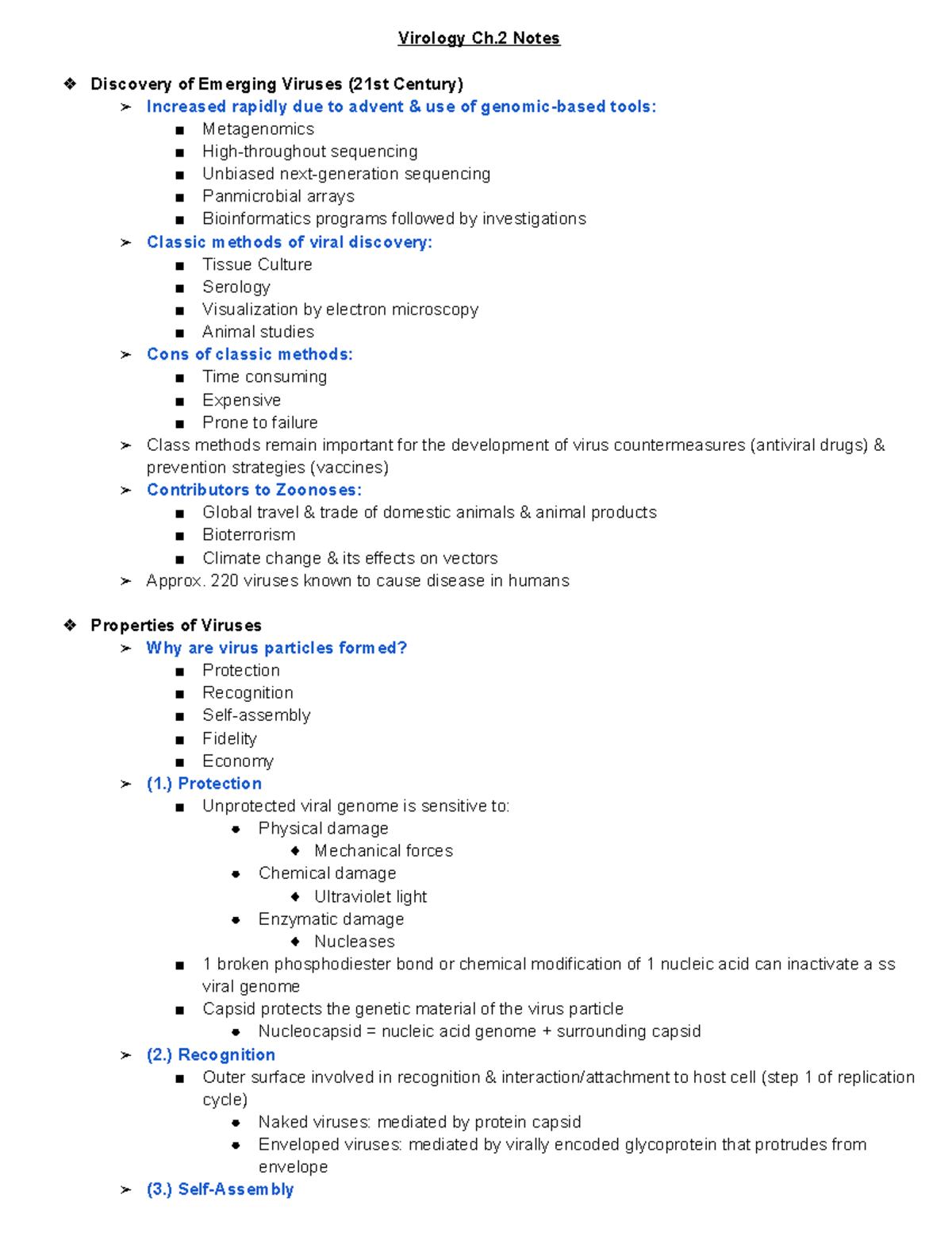 Virology Ch.2 Notes - naming and classification of viruses - Virology ...