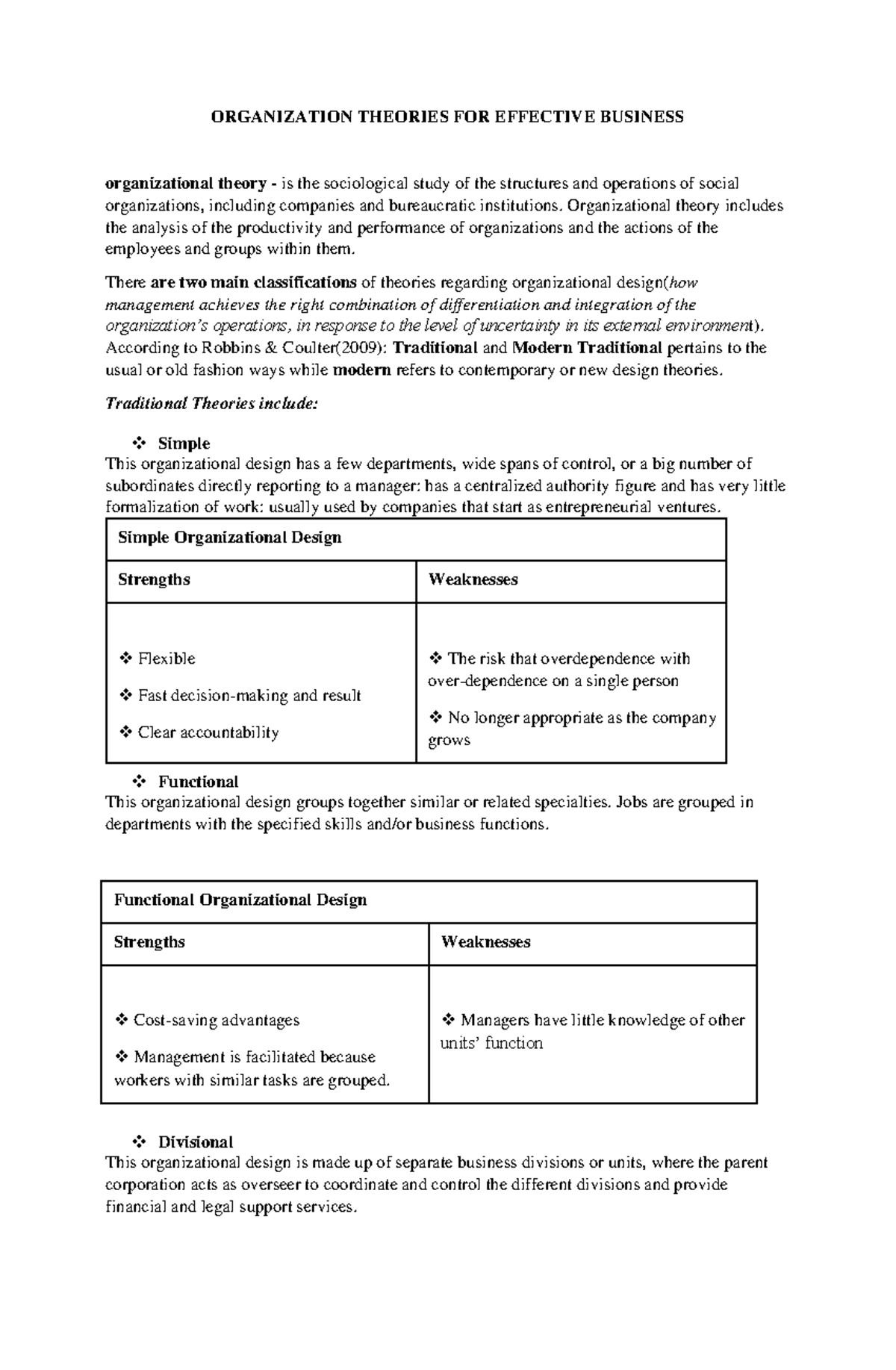 Inbound 7607883591203429764 ORGANIZATION THEORIES FOR EFFECTIVE 
