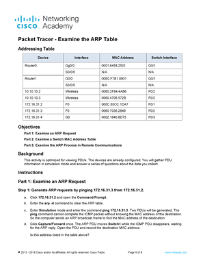 13.2.7 Packet Tracer - Use Ping And Traceroute To Test Network ...