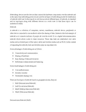 Networking Assignement - International School of Management and ...