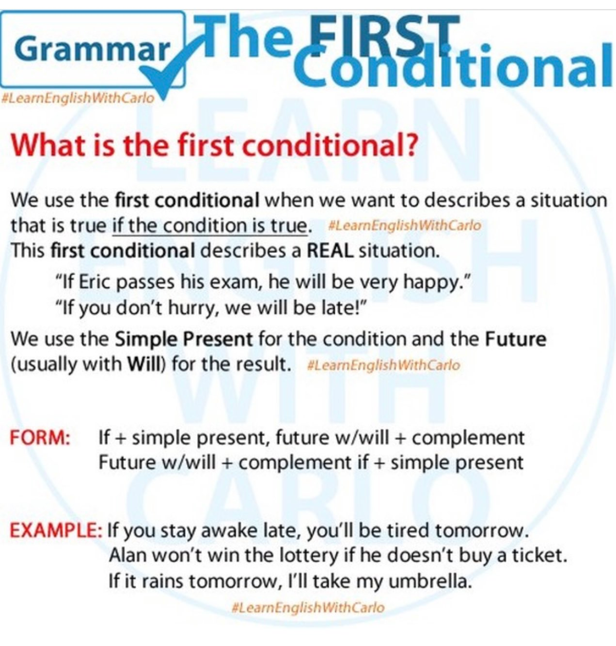 The 1 Conditional - Grammatical Usage Of English - Dse Chin - Studocu