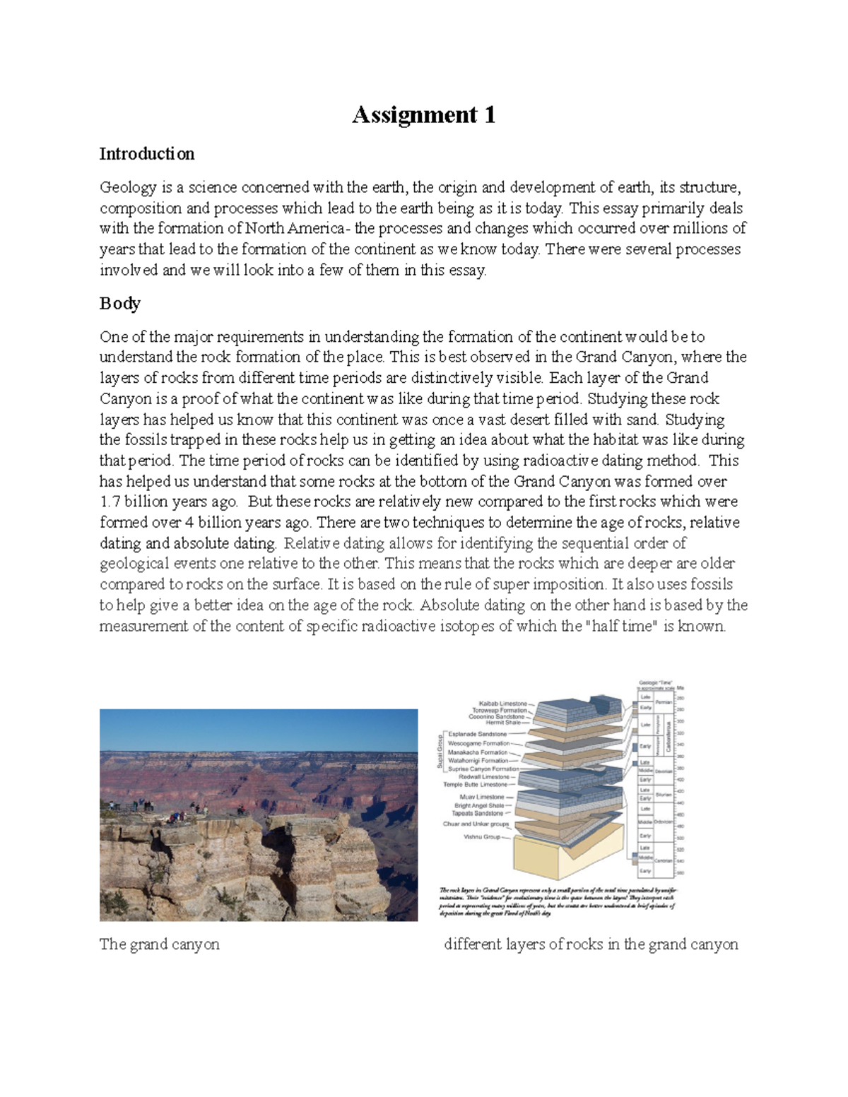 Report For 1st Assignment - Assignment 1 Introduction Geology Is A ...