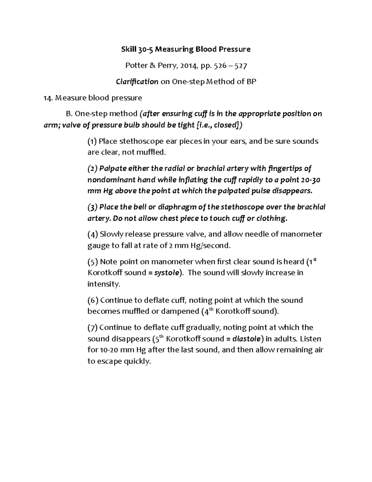 BP one step P&P 10 - The description on how to take one step BP - Skill ...