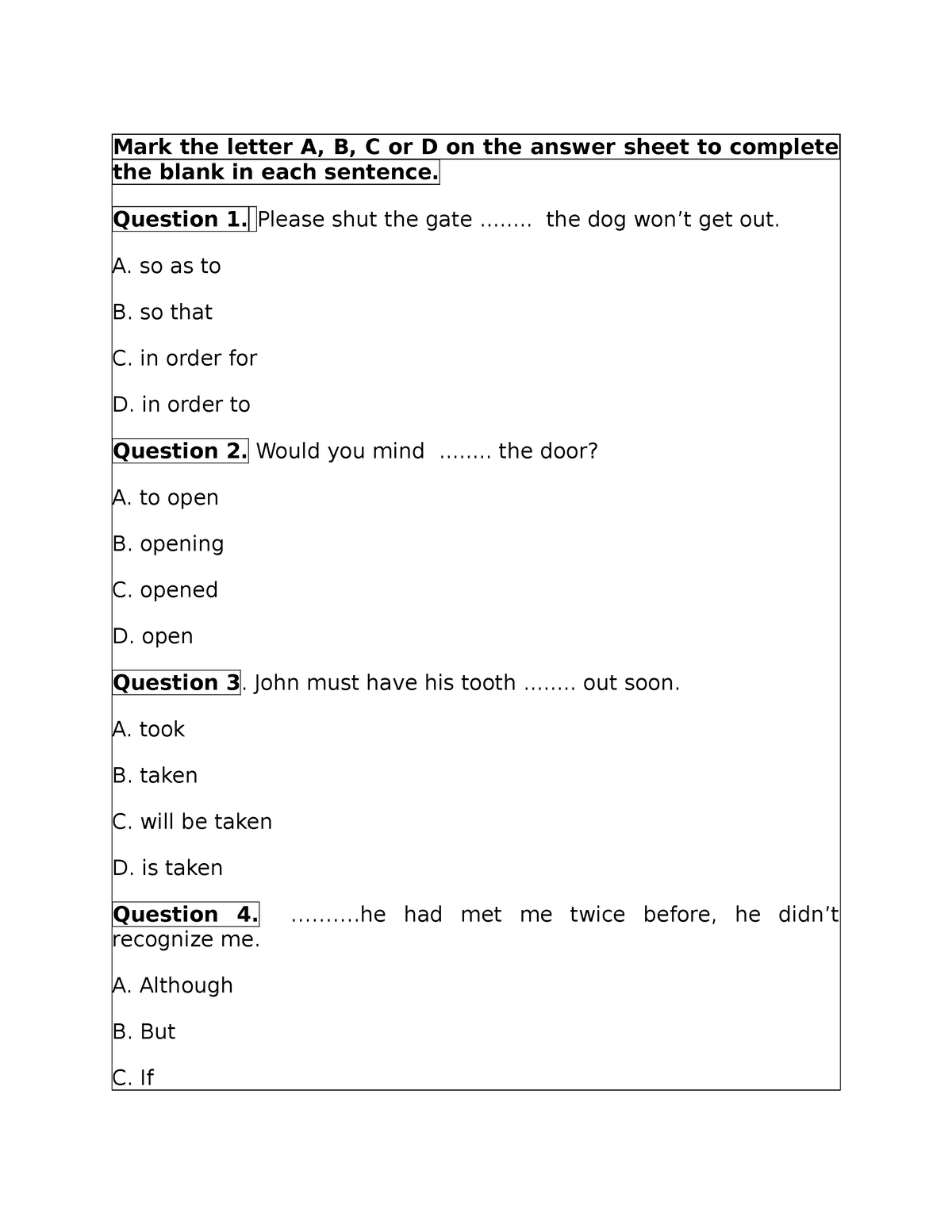 đề 2 - Hay - Mark The Letter A, B, C Or D On The Answer Sheet To ...