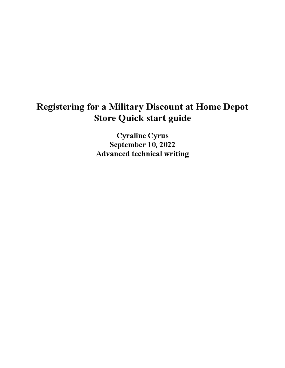 Quickguide Dyu Registering for a Military Discount at Home Depot