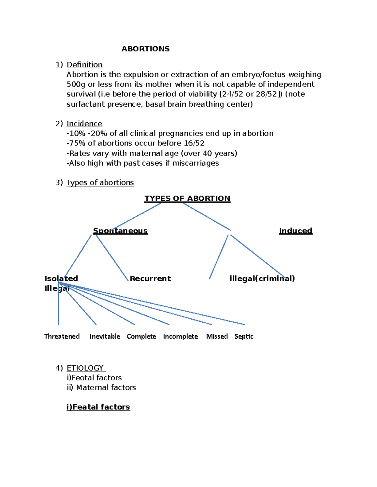 Abortions ABORTIONS Definition Abortion is the expulsion or