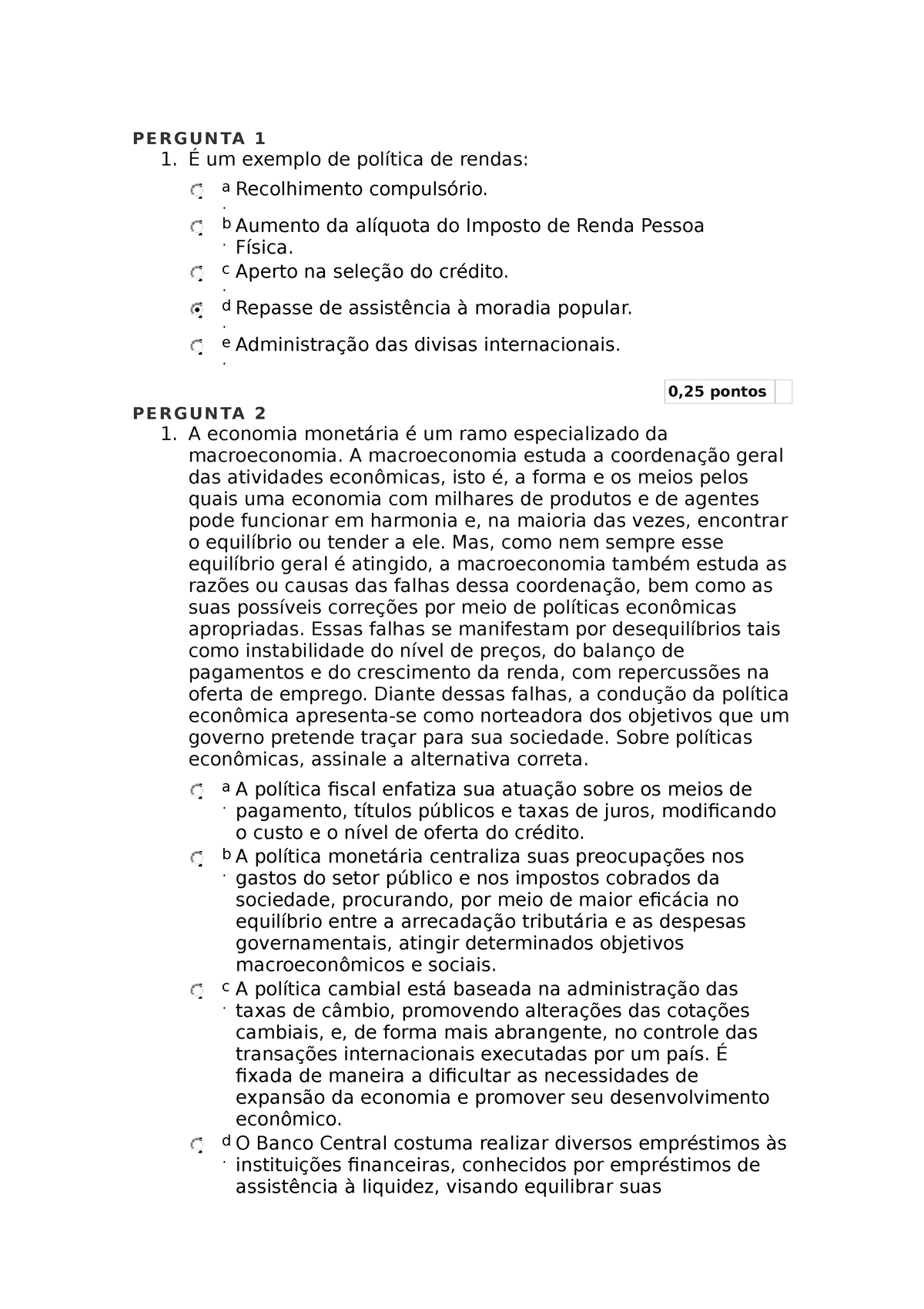 Economia E Mercado - Respostas Para As Perguntas 1 E 2 DA UNIDADE III ...