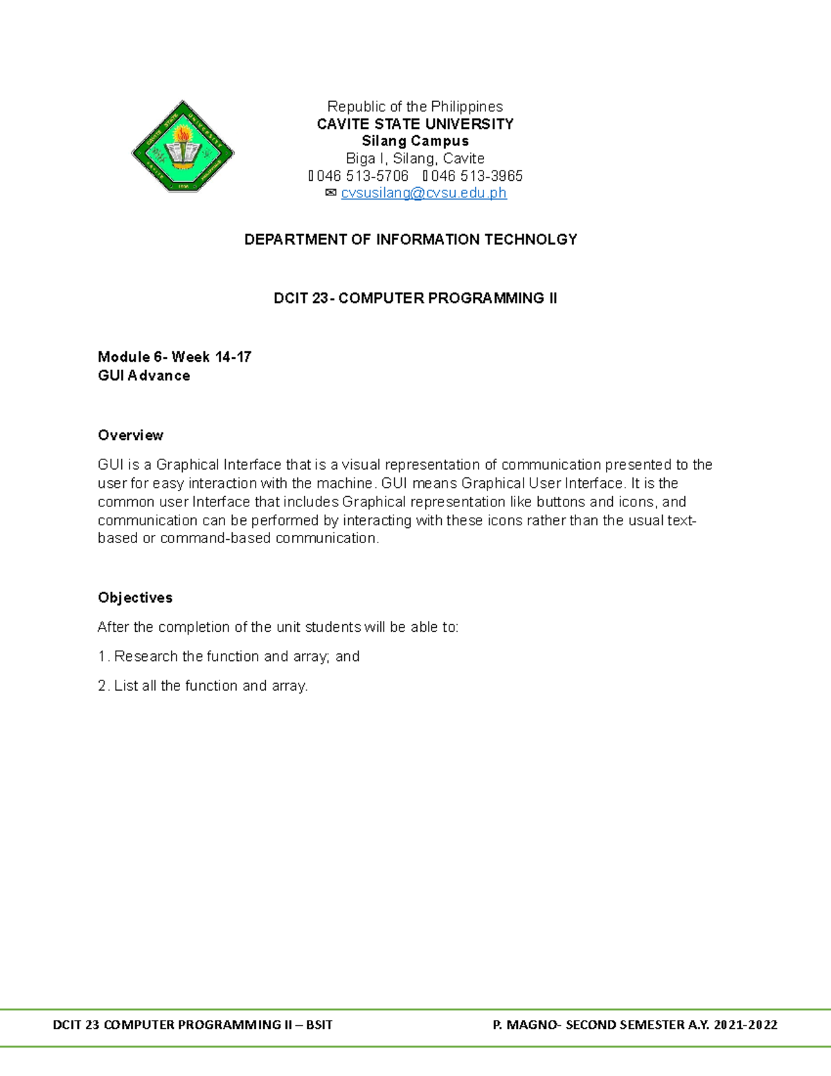 Module 6 GUI Advance - A graphics-based operating system interface that ...