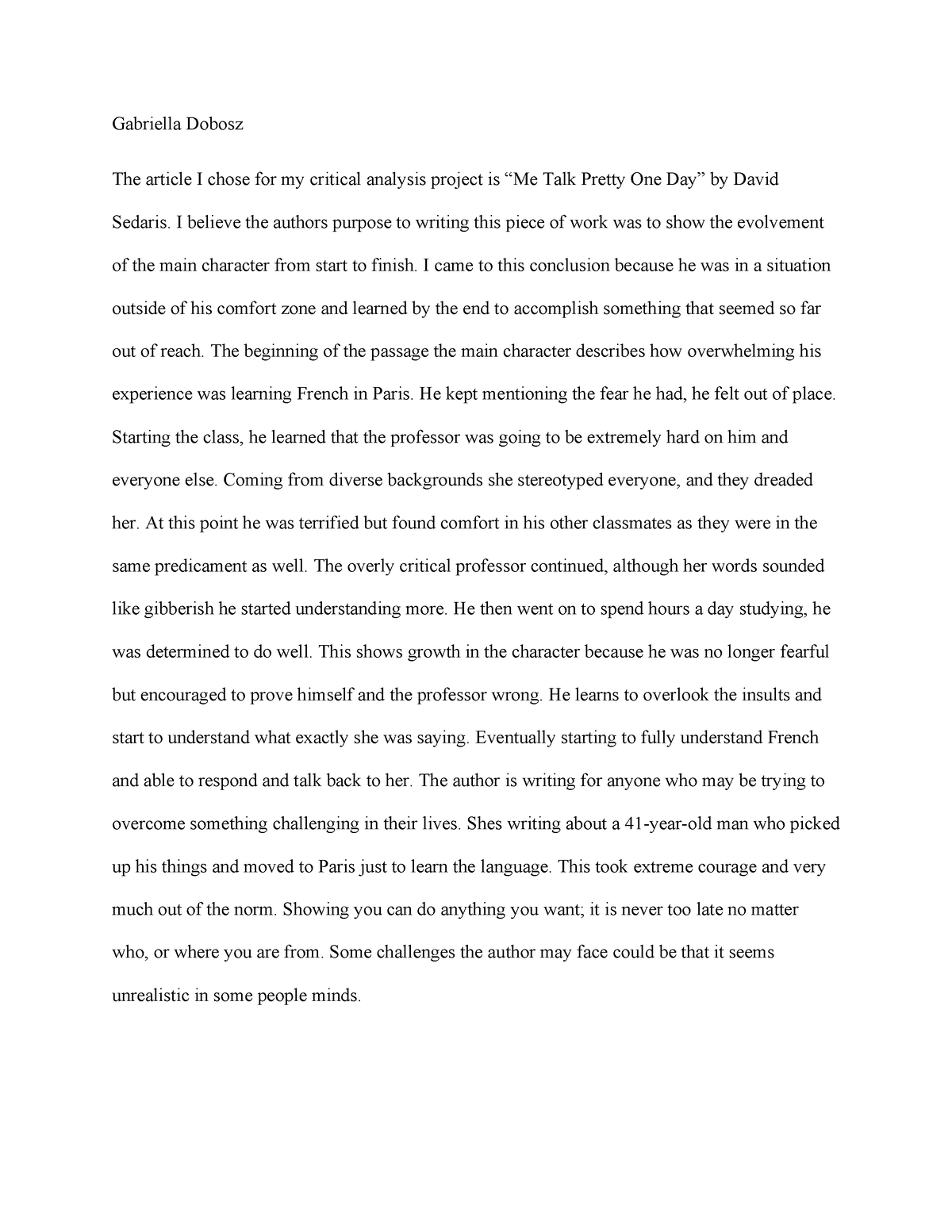 1-7 writing notes comp 1 - Gabriella Dobosz The article I chose for my ...